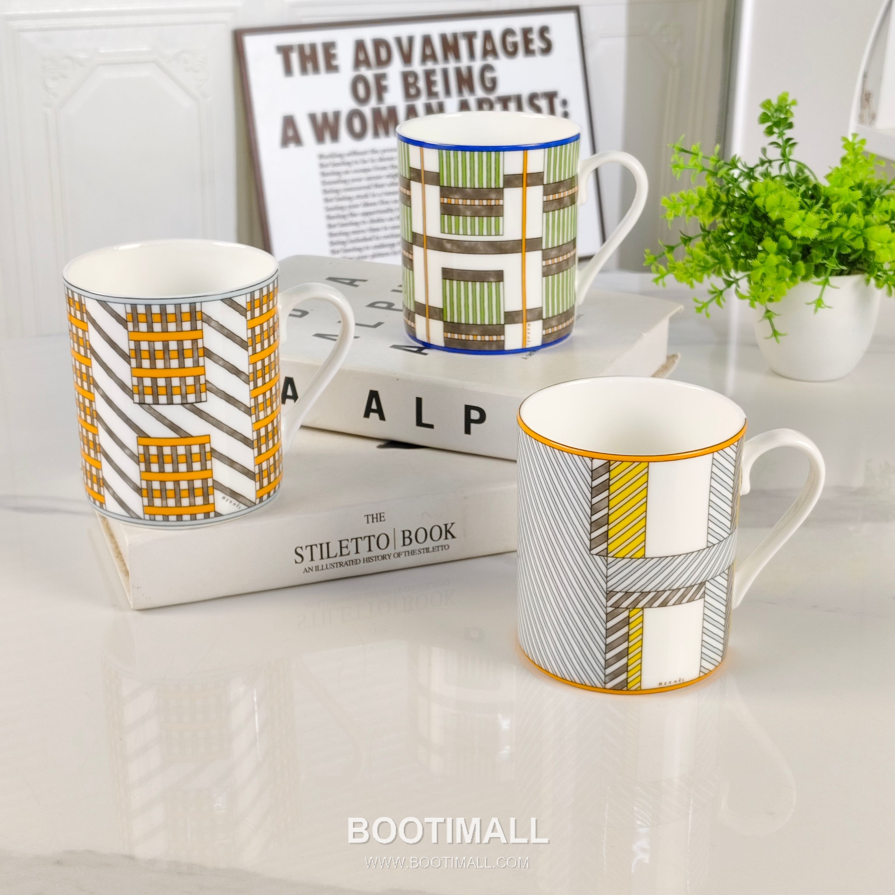 Hermes Geometric Mug Orange Accessory 에르메스 기하학 머그 오렌지 액세서리 6