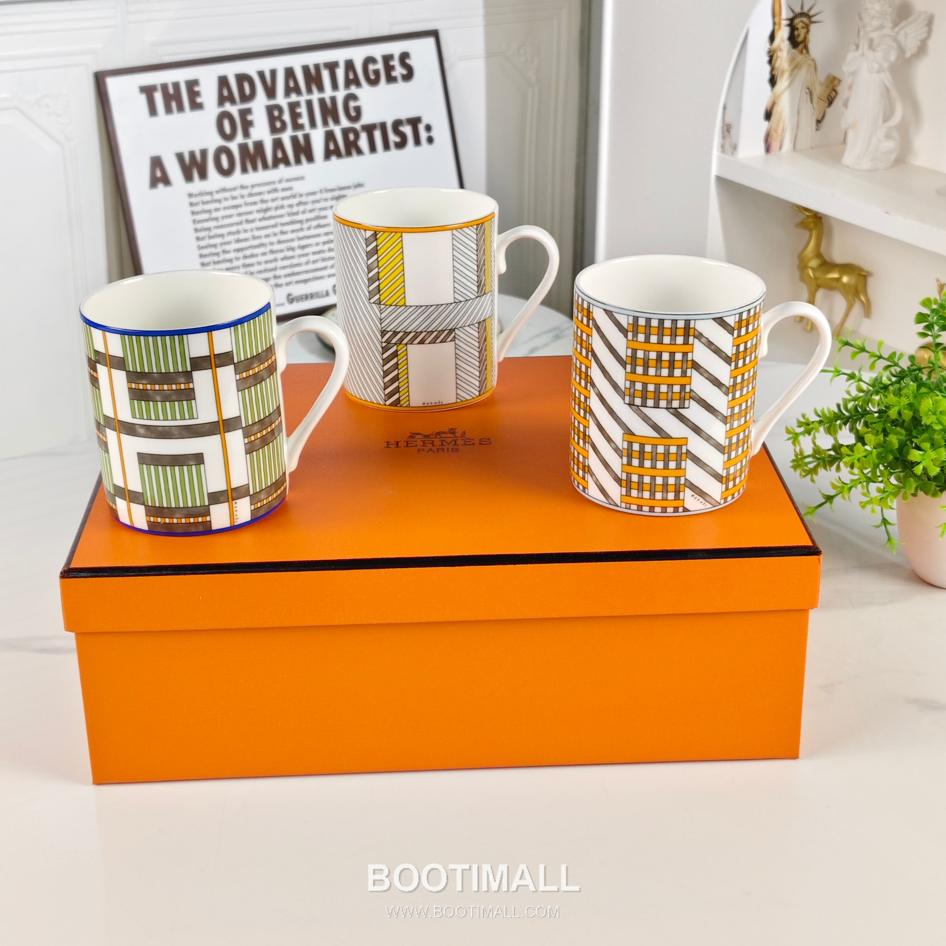 Hermes Geometric Mug Orange Accessory 에르메스 기하학 머그 오렌지 액세서리 15