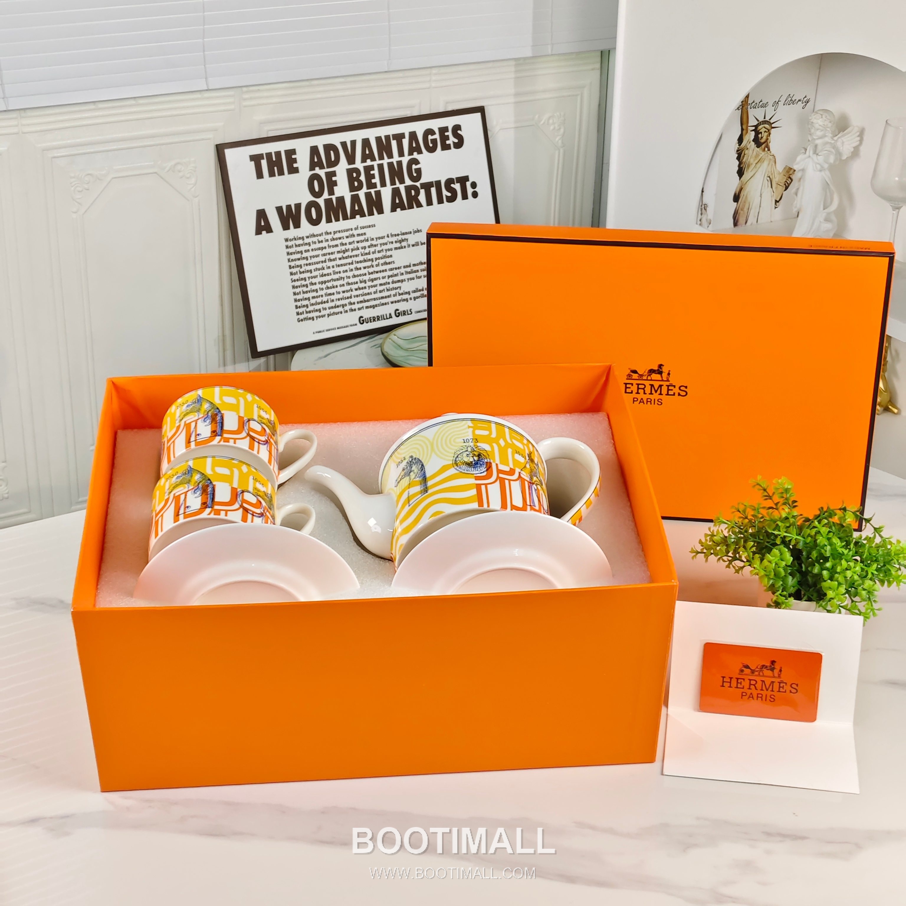 Hermes Yellow Base Number Tea Set Yellow Tableware 에르메스 황바탕 숫자 다기 세트 옐로우 식기 1