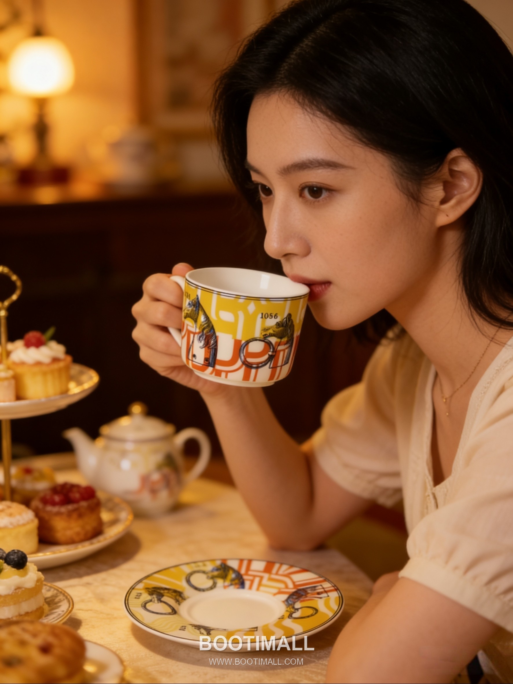 Hermes Yellow Base Number Tea Set Yellow Tableware 에르메스 황바탕 숫자 다기 세트 옐로우 식기 12
