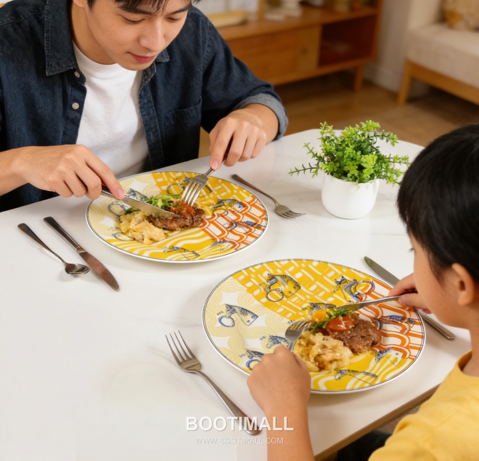 Hermes Digital Horse Plate Yellow Tableware 에르메스 디지털 말 접시 옐로우 테이블웨어 10 inch, 8 inch 10