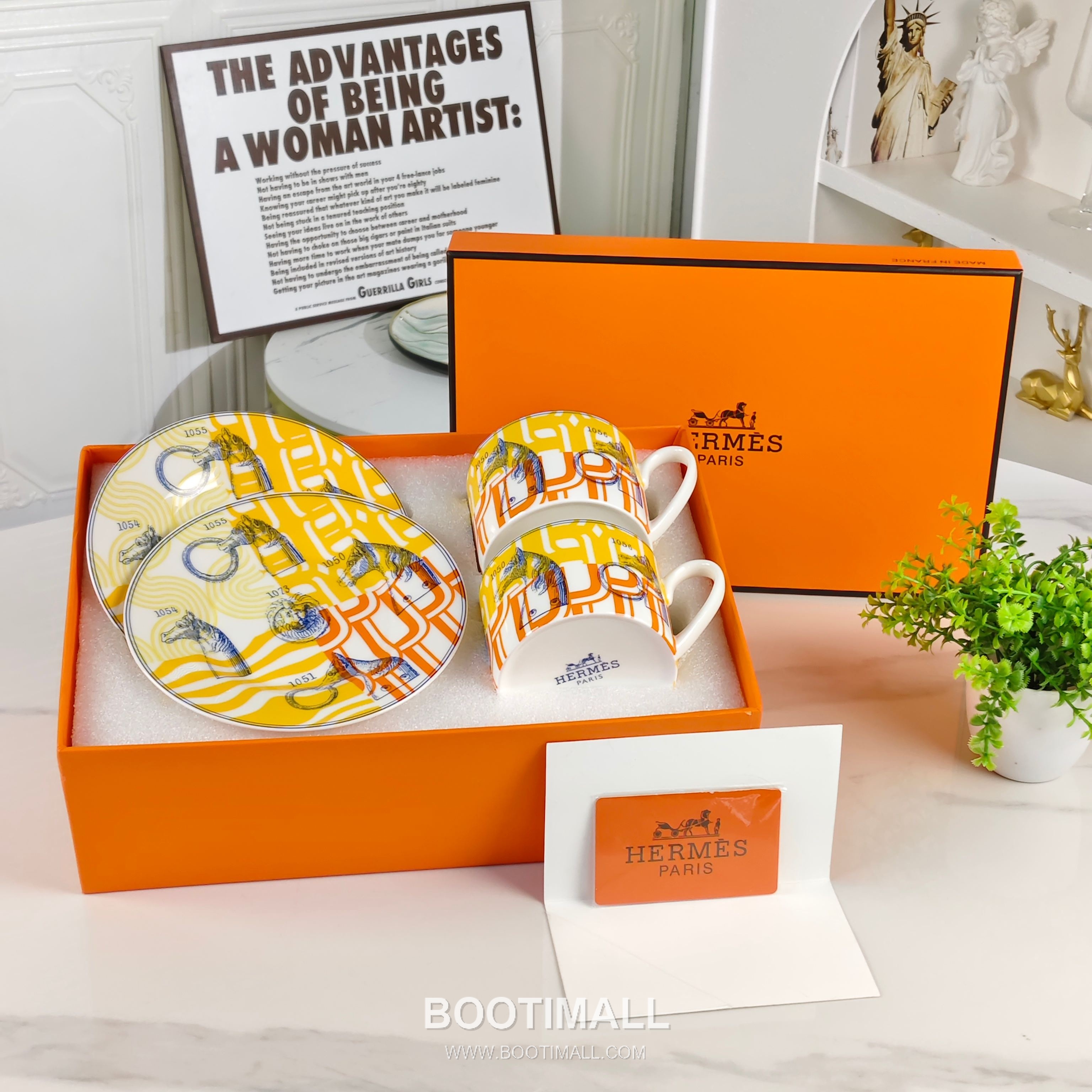 Hermes Yellow Base Number Plate Yellow 에르메스 옐로우 베이스 숫자 접시 옐로우 1