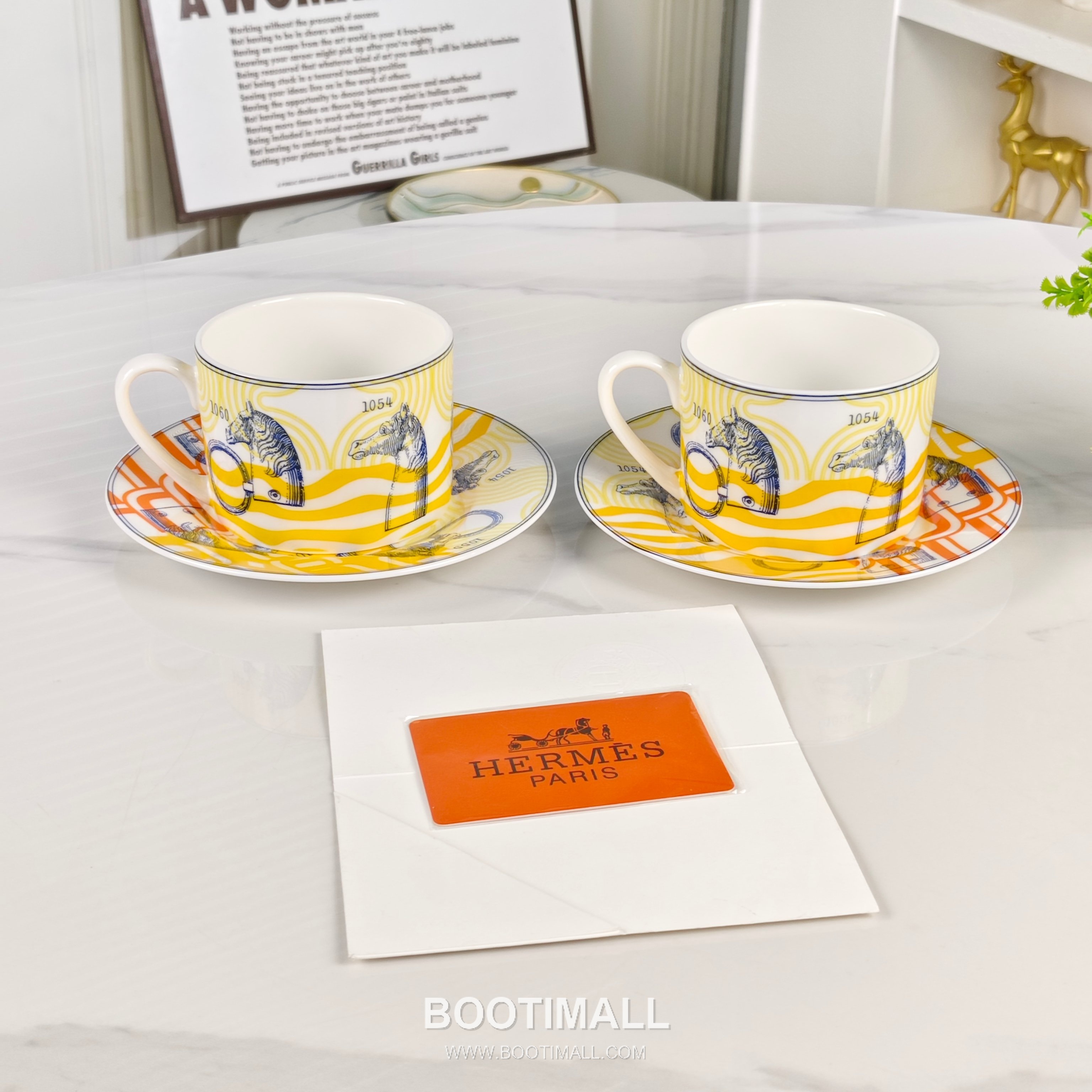 Hermes Yellow Base Number Plate Yellow 에르메스 옐로우 베이스 숫자 접시 옐로우 4