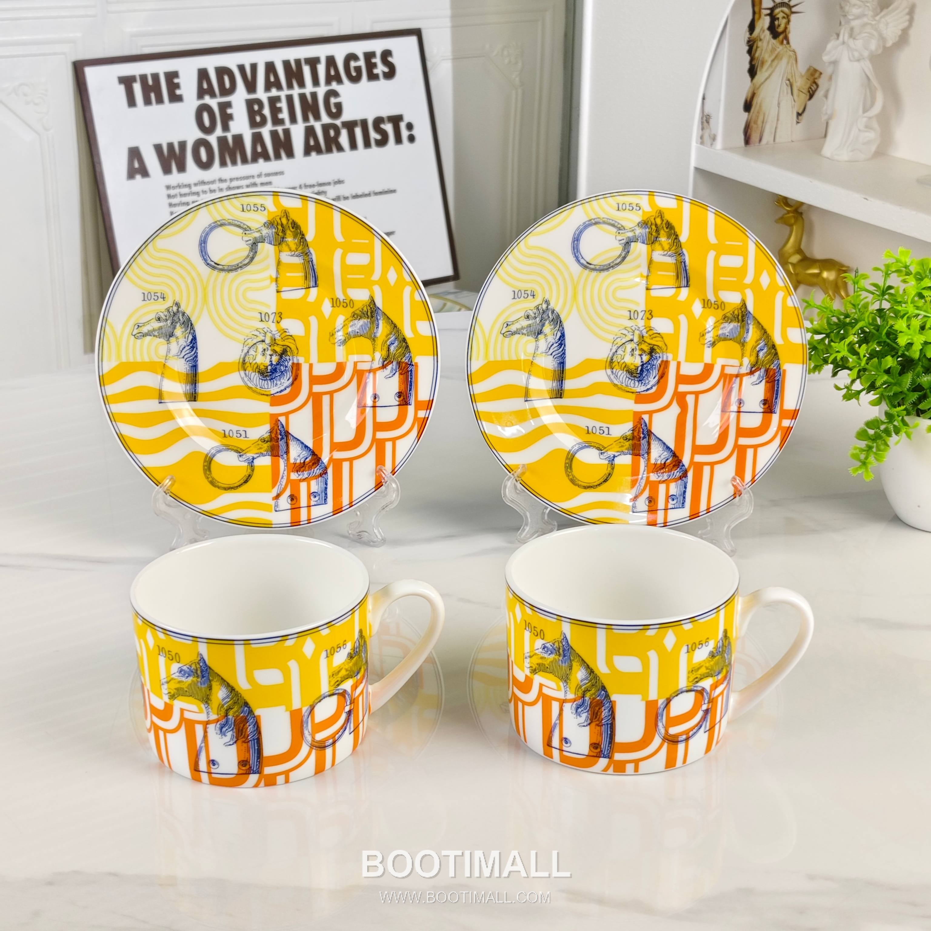 Hermes Yellow Base Number Plate Yellow 에르메스 옐로우 베이스 숫자 접시 옐로우 5