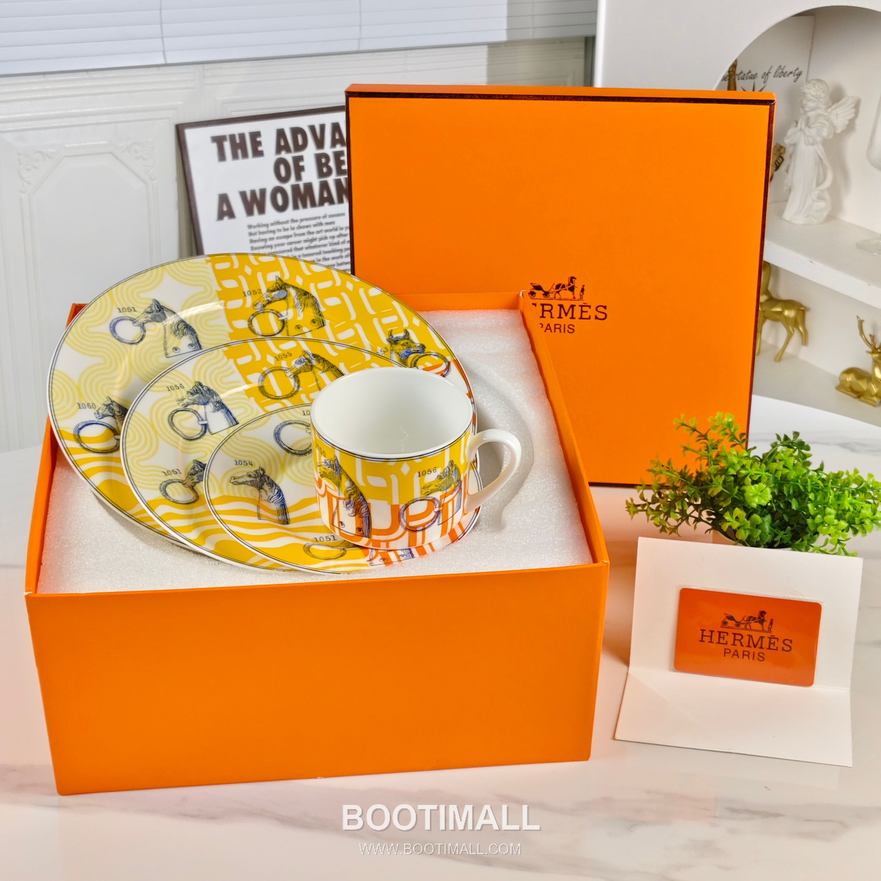 Hermes Yellow Base Number Tableware Set Yellow 에르메스 옐로우 바탕 숫자 식기 세트 옐로우 1