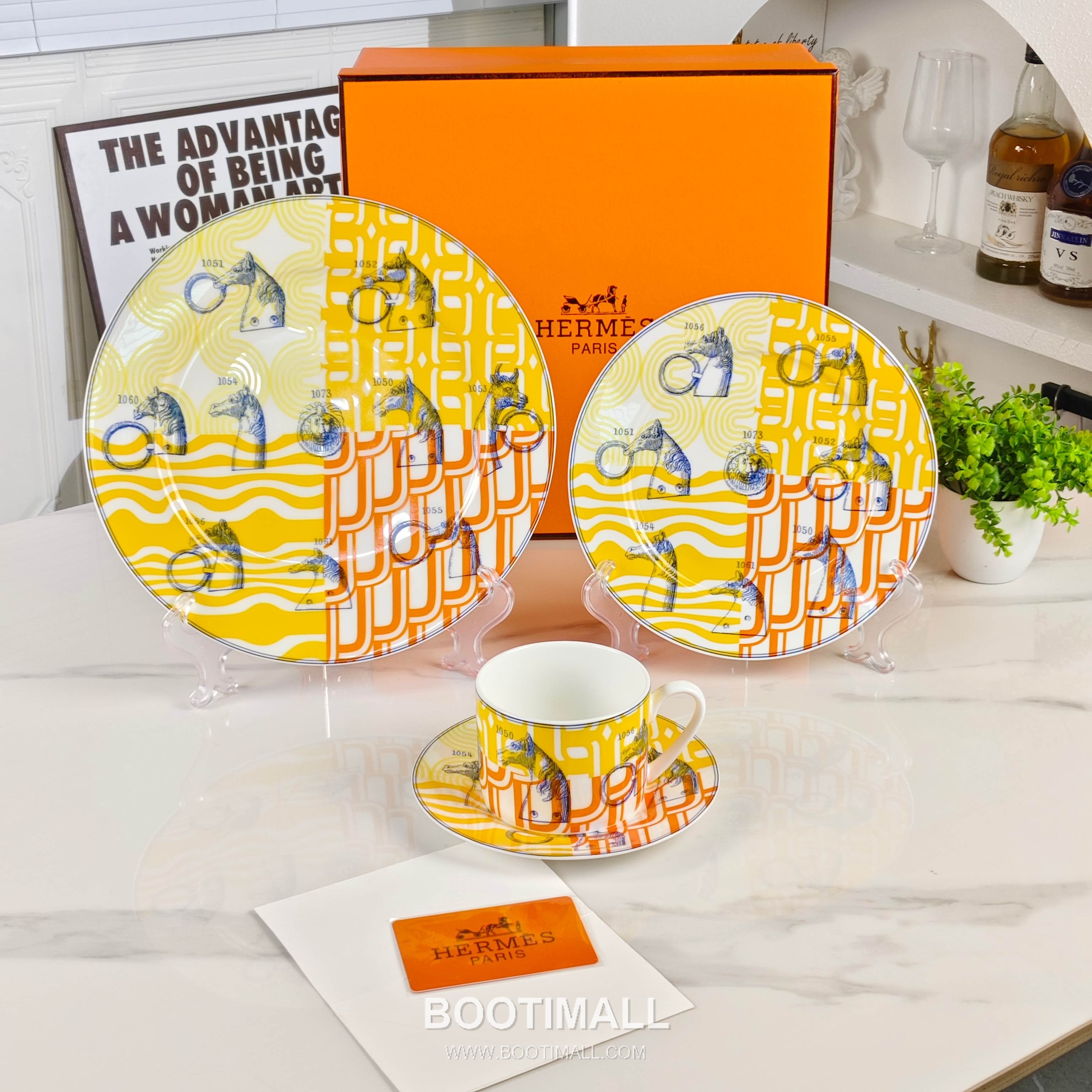 Hermes Yellow Base Number Tableware Set Yellow 에르메스 옐로우 바탕 숫자 식기 세트 옐로우 2