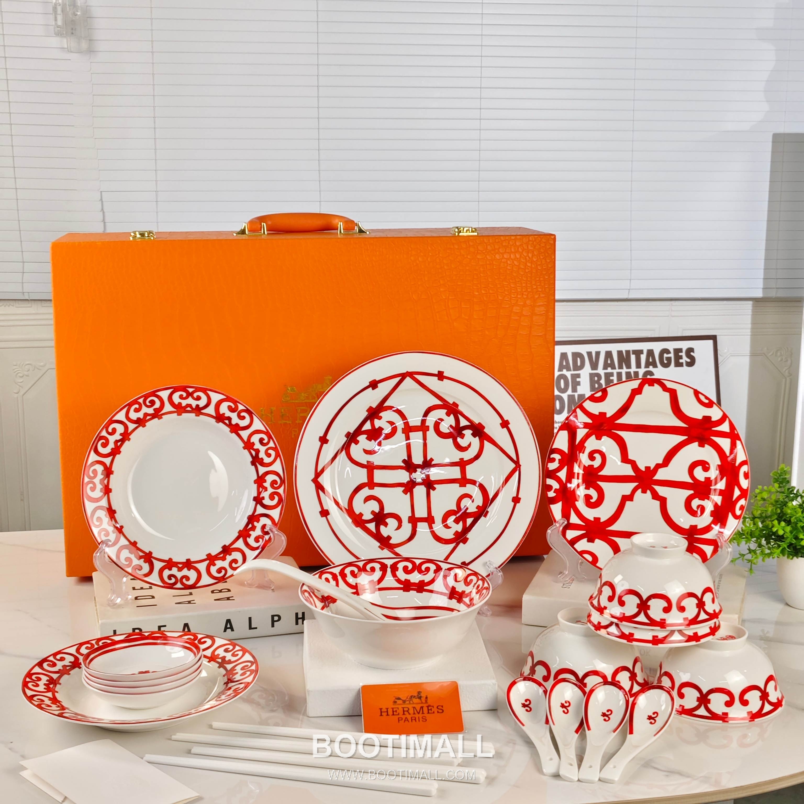 Hermes Tableware Set Red 에르메스 식기 세트 레드 1