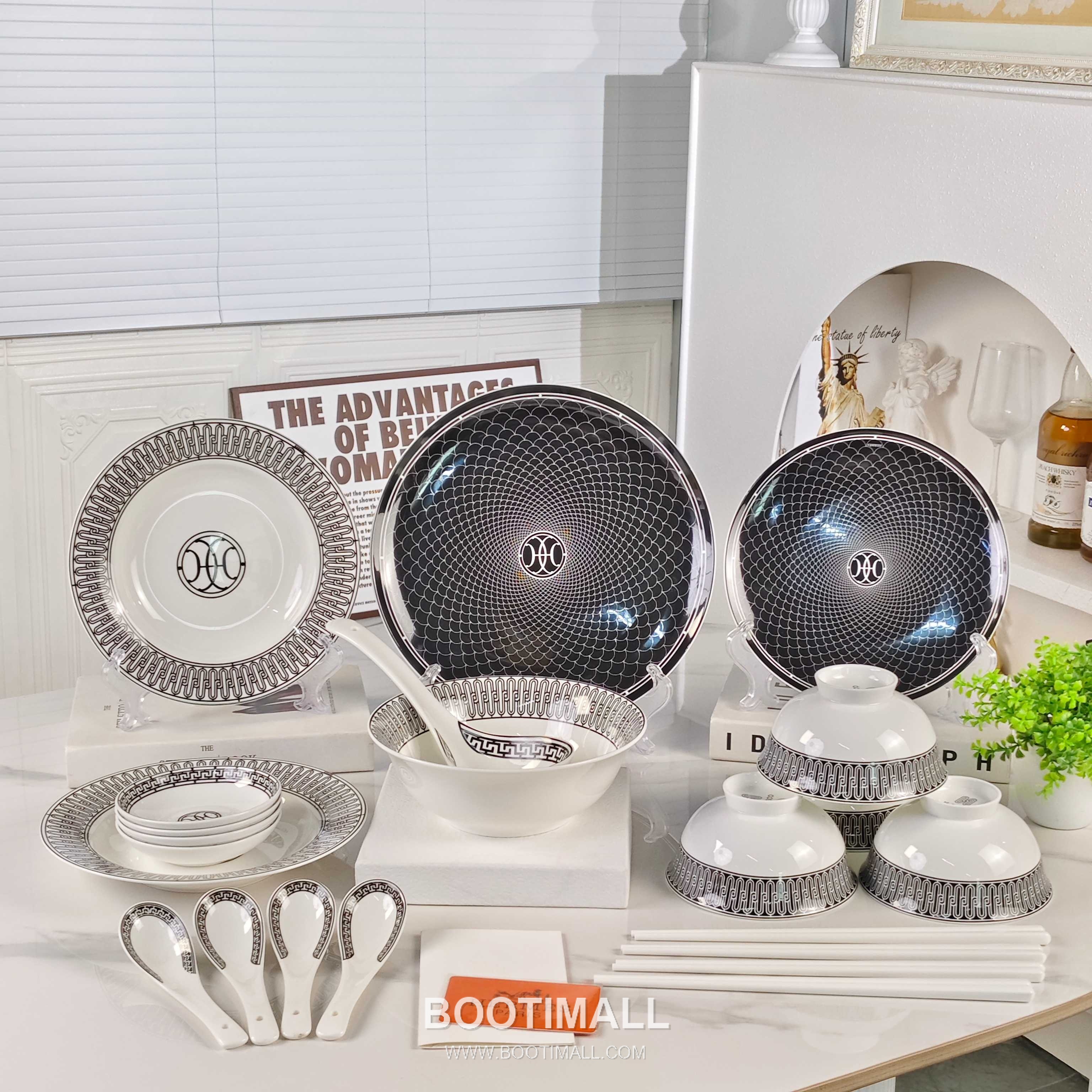 Hermes Dinnerware Set 22 Pieces Black Tableware 에르메스 22피스 식기 세트 블랙 2