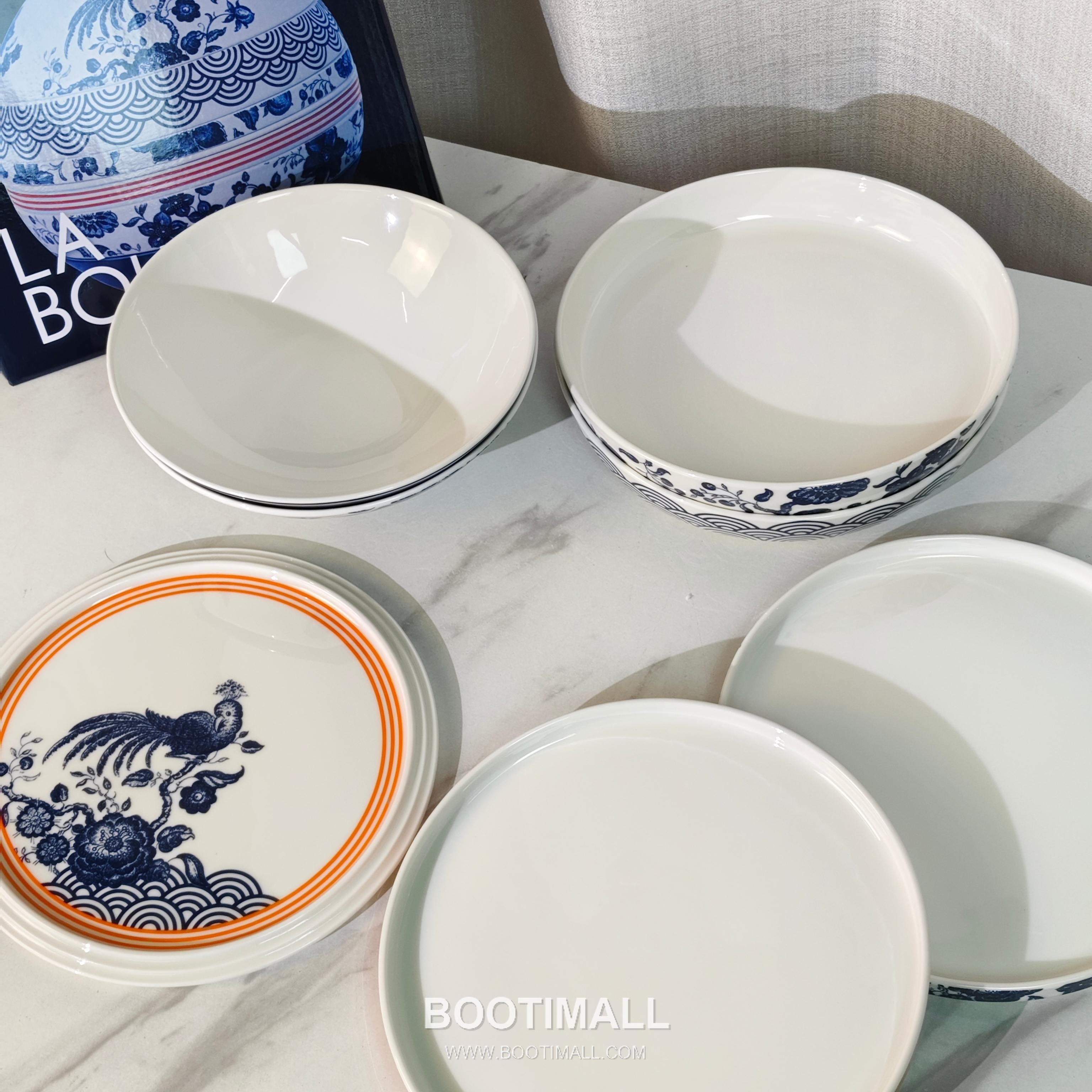 Blue Floral Dinnerware Set Porcelain Blue Tableware Set 청화 꽃형 식기 세트 도자기 블루 7 pieces 4