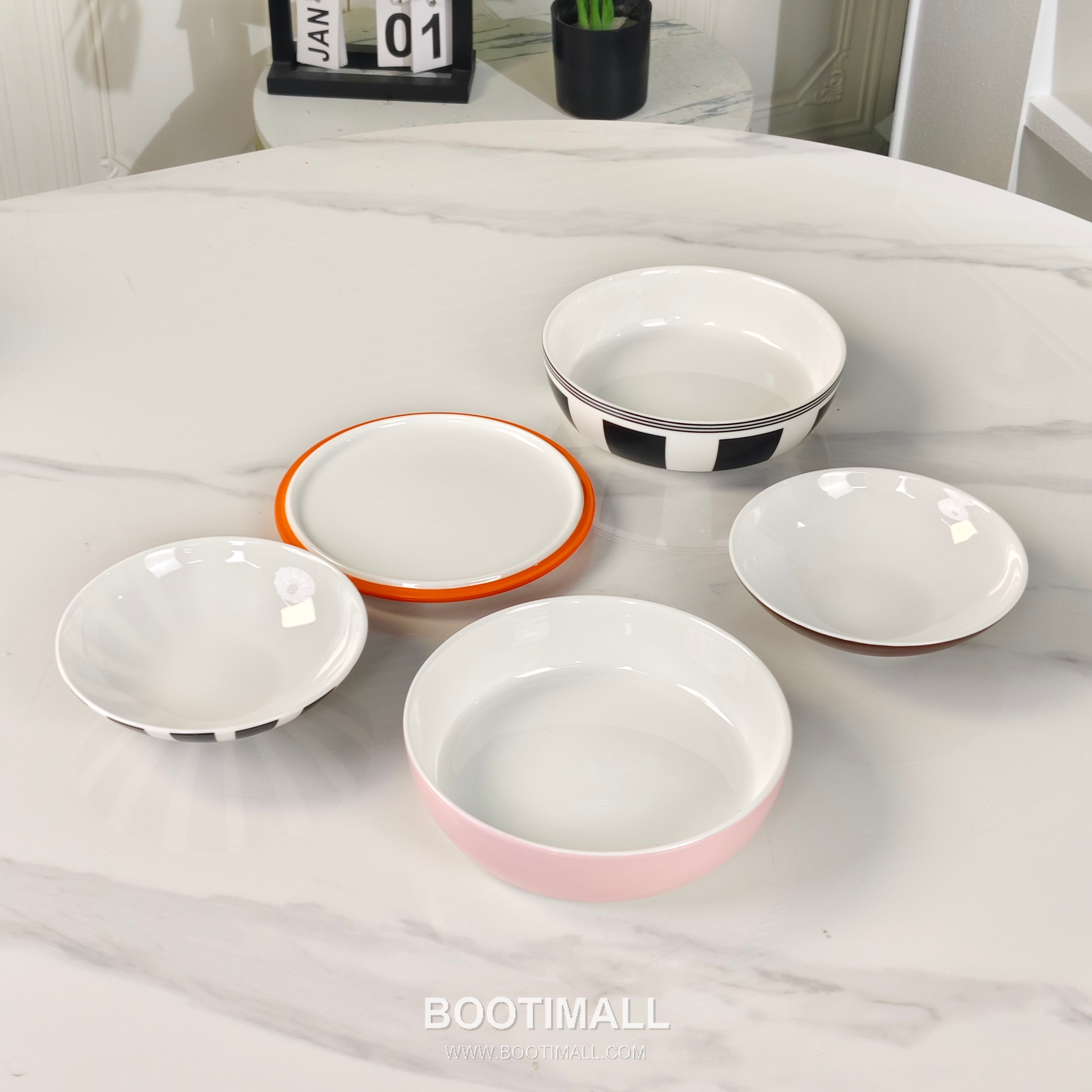 Memphis Tableware Set White 멤피스 식기 5종 세트 화이트 5-piece set 5