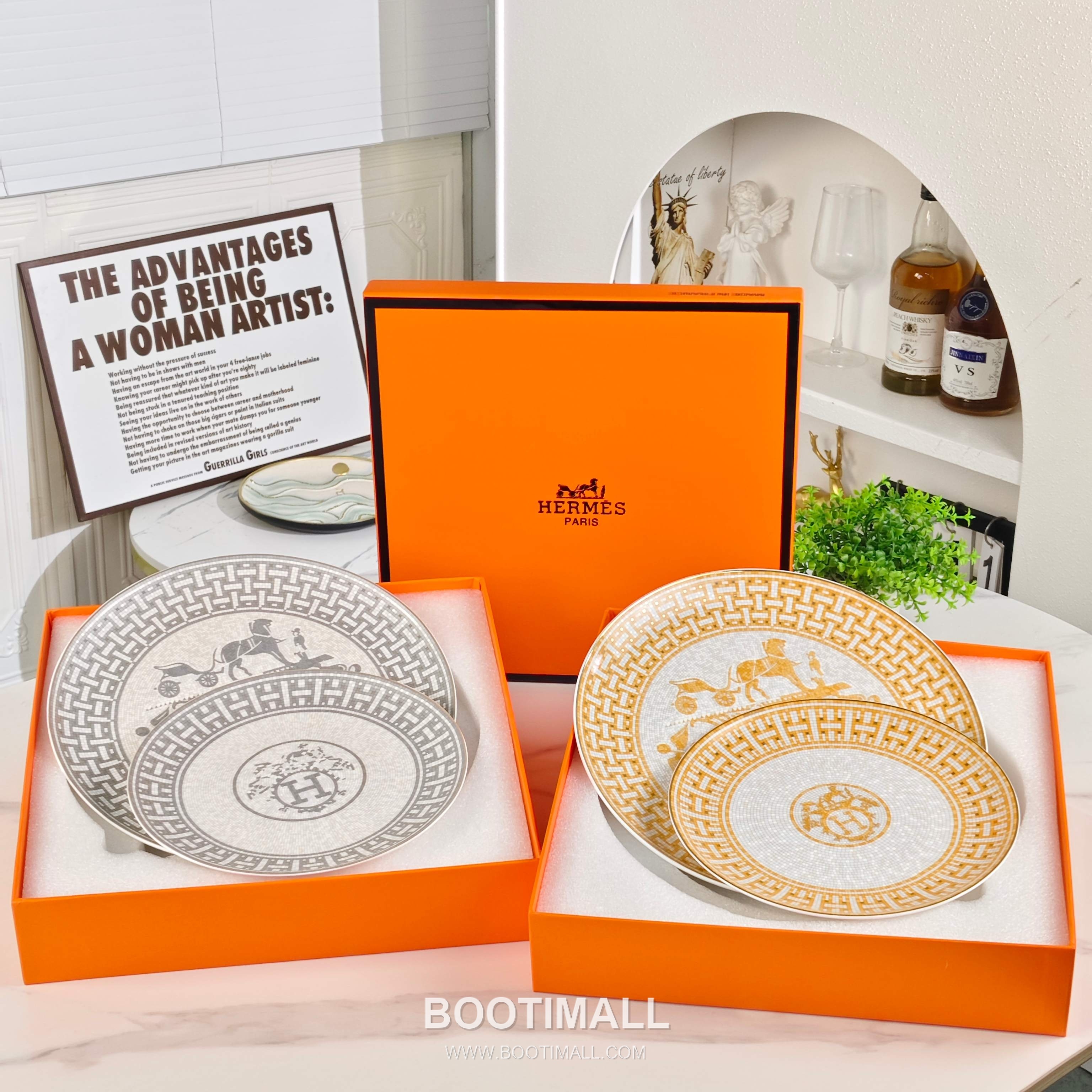 Hermes Double Plate Set Gray Tableware 에르메스 더블 플레이트 세트 그레이 테이블웨어 1