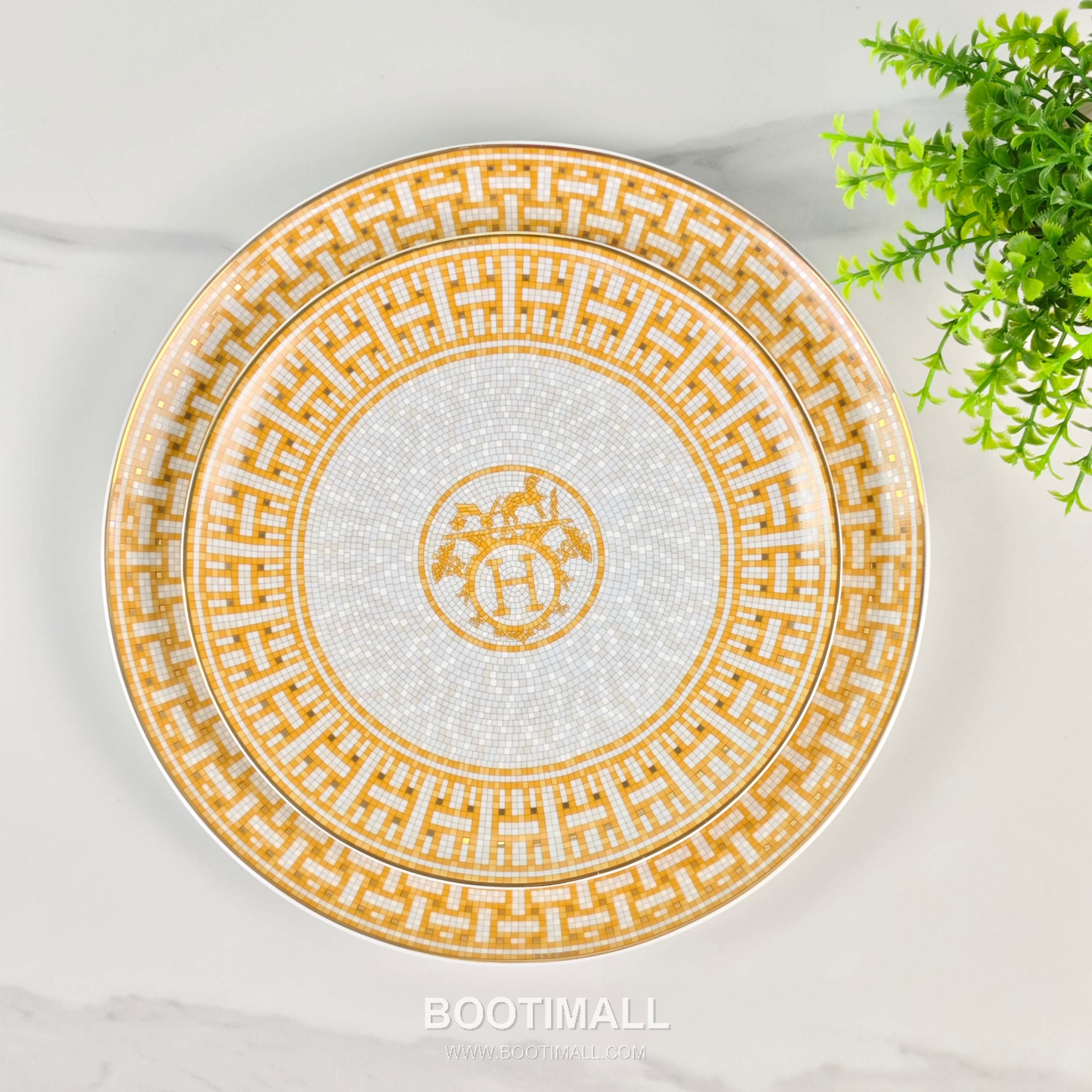 Hermes Double Plate Set Gray Tableware 에르메스 더블 플레이트 세트 그레이 테이블웨어 10