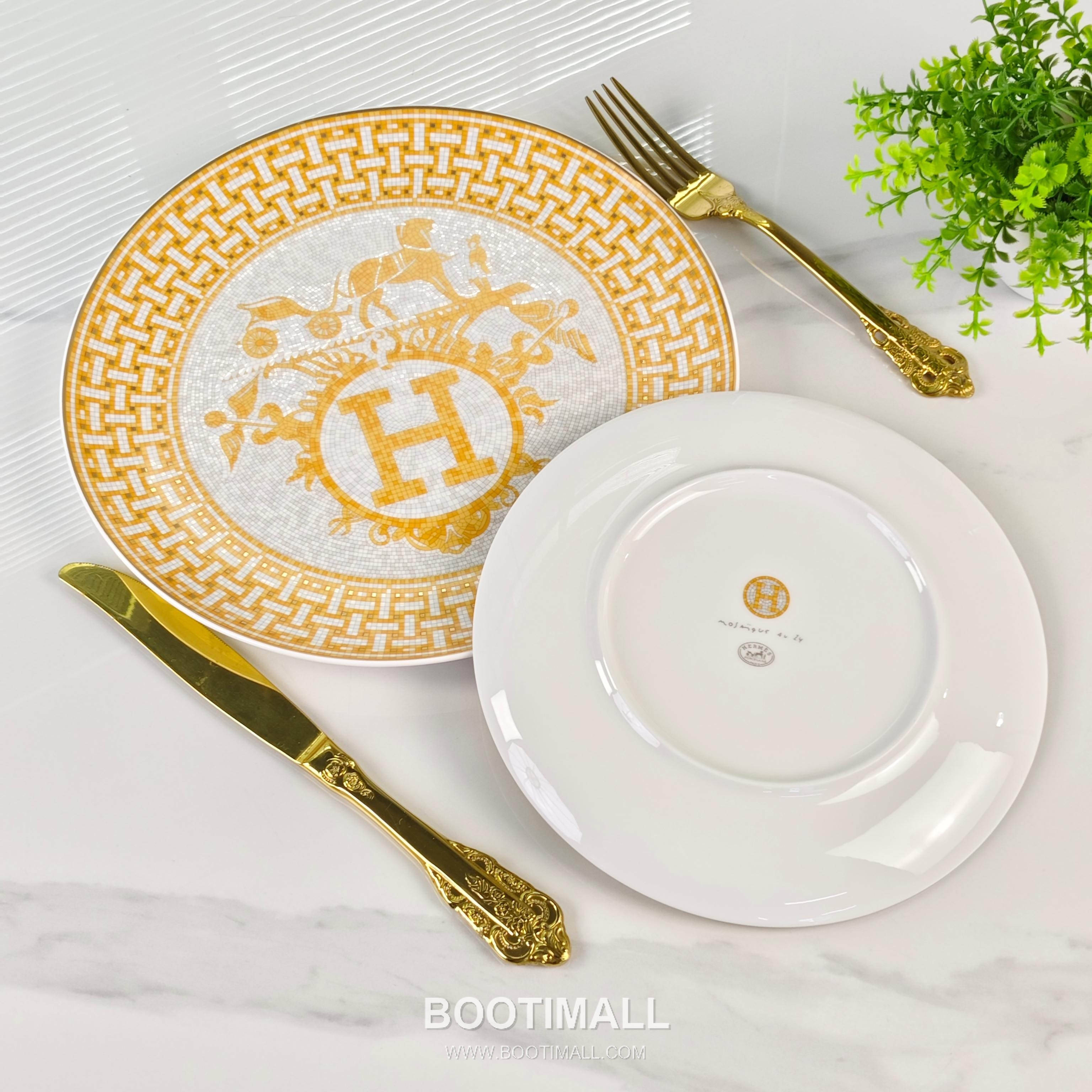 Hermes Double Plate Set Gray Tableware 에르메스 더블 플레이트 세트 그레이 테이블웨어 11