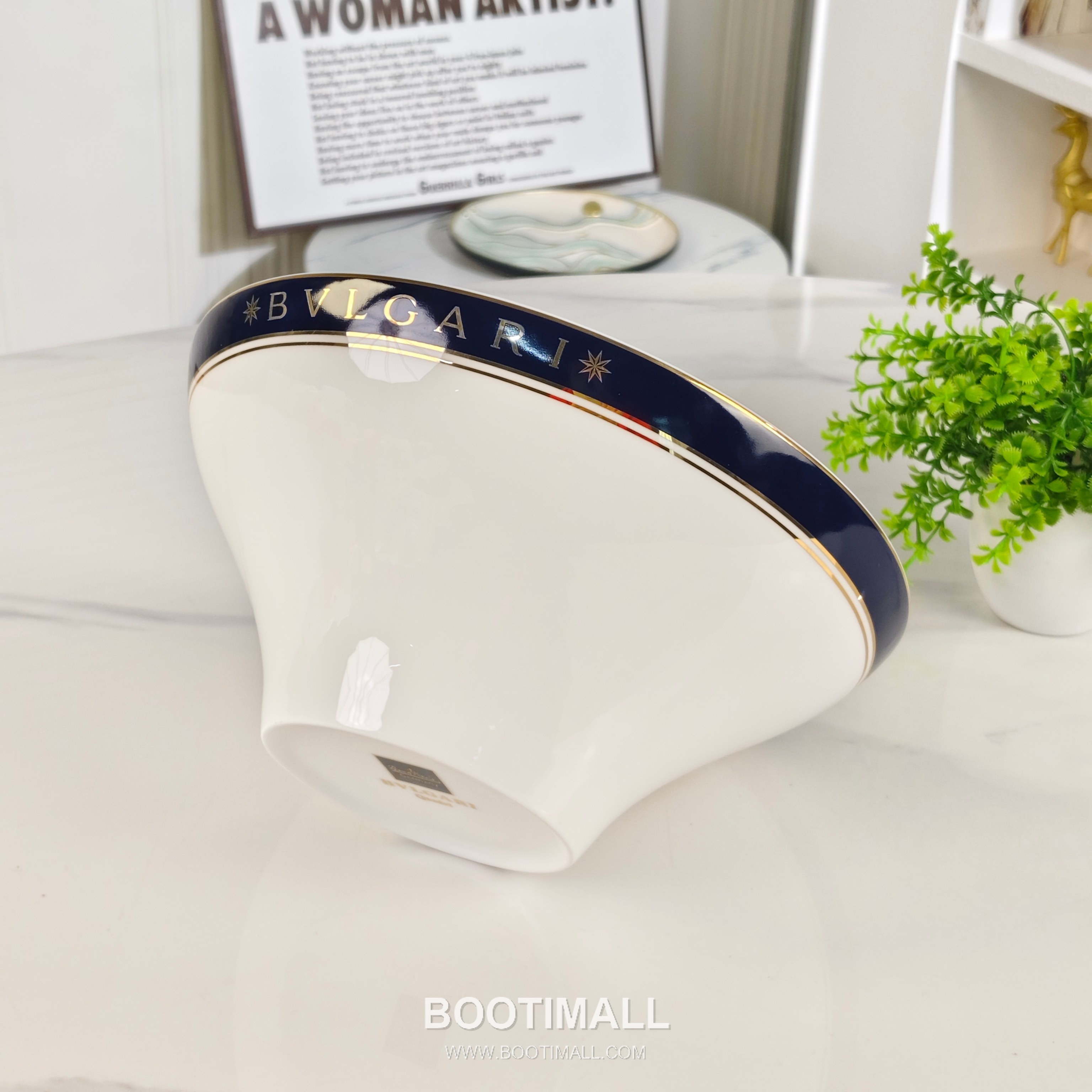 Bulgari 9 Inch Large Bowl Tableware 호간 9인치 대형 볼 테이블웨어 Diameter: 23.3cm, Height: 10cm 9