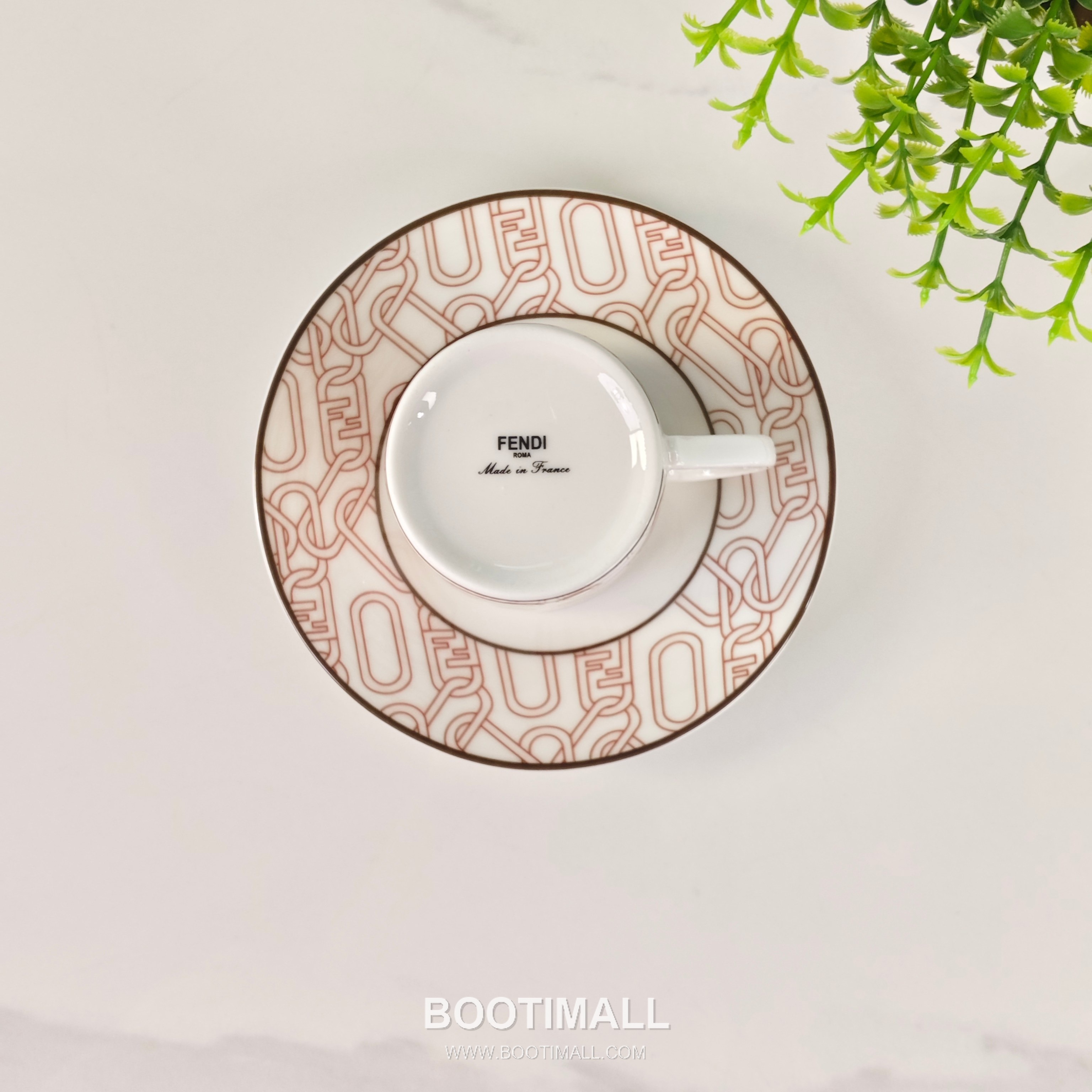 Fendi Clip Coffee Cup Set Brown Accessory 펜디 회형 집게 커피 컵 세트 카멜 악세서리 7