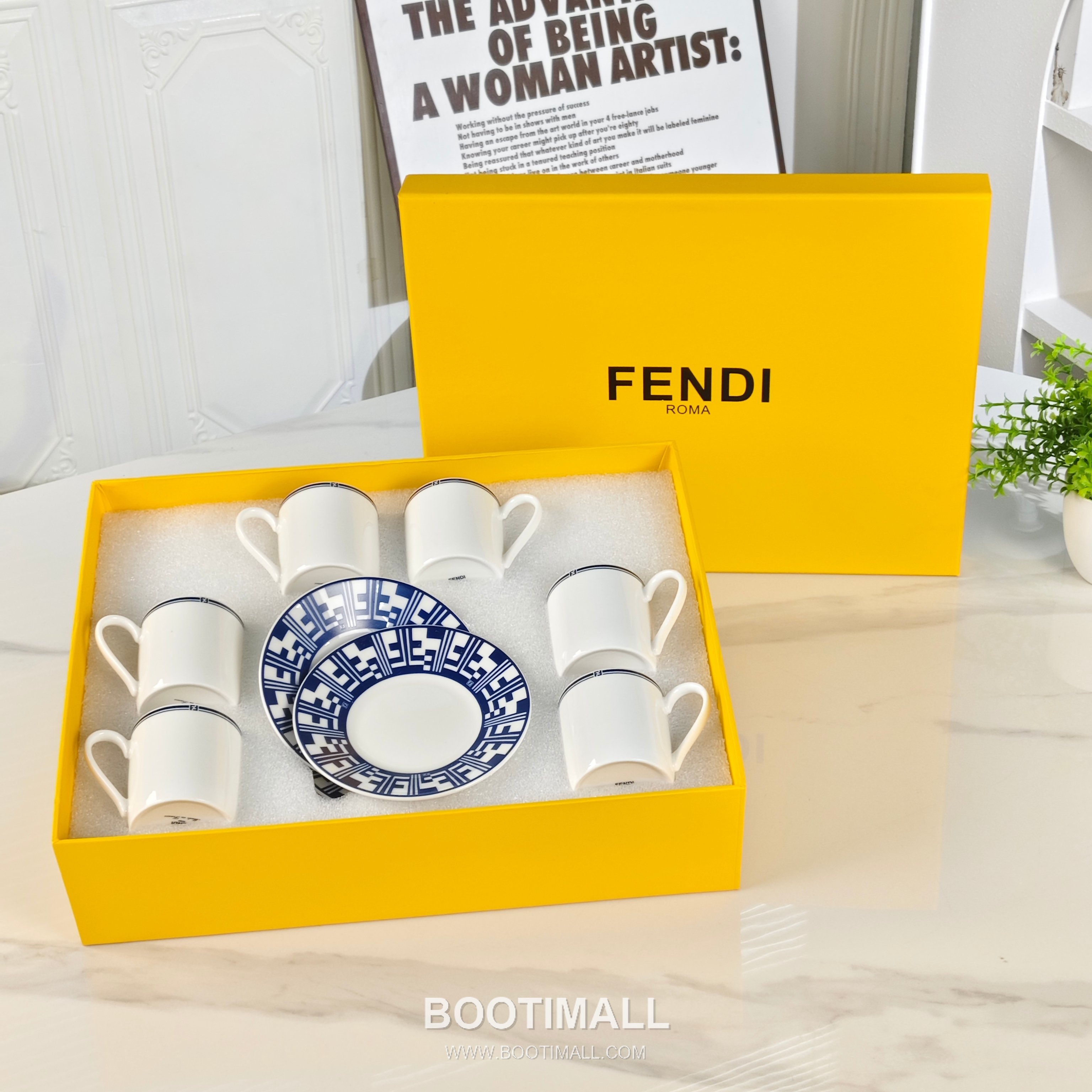 Fendi Blue and White Cup Set Blue Accessory 펜디 청화 컵 세트 블루 액세서리 1