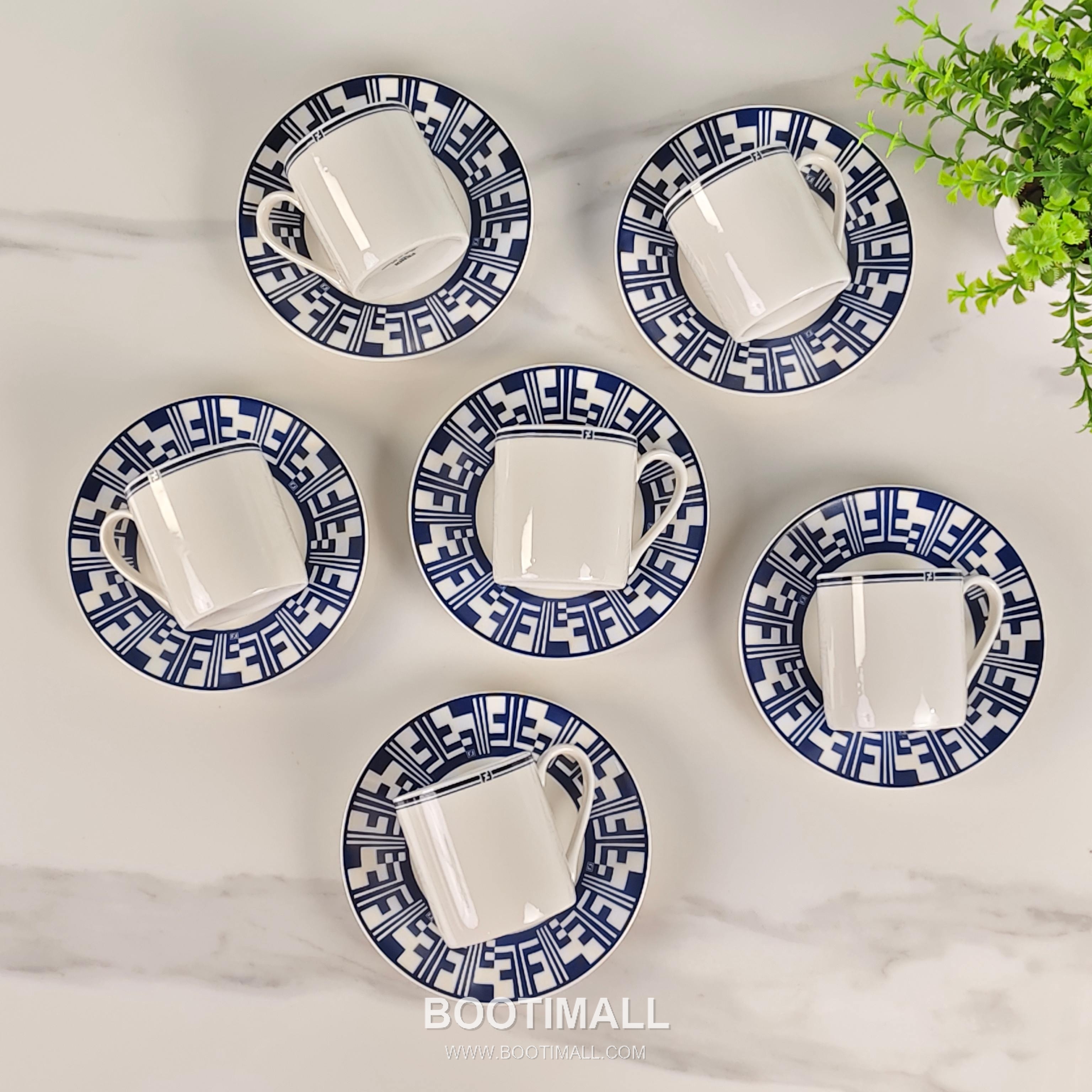 Fendi Blue and White Cup Set Blue Accessory 펜디 청화 컵 세트 블루 액세서리 3