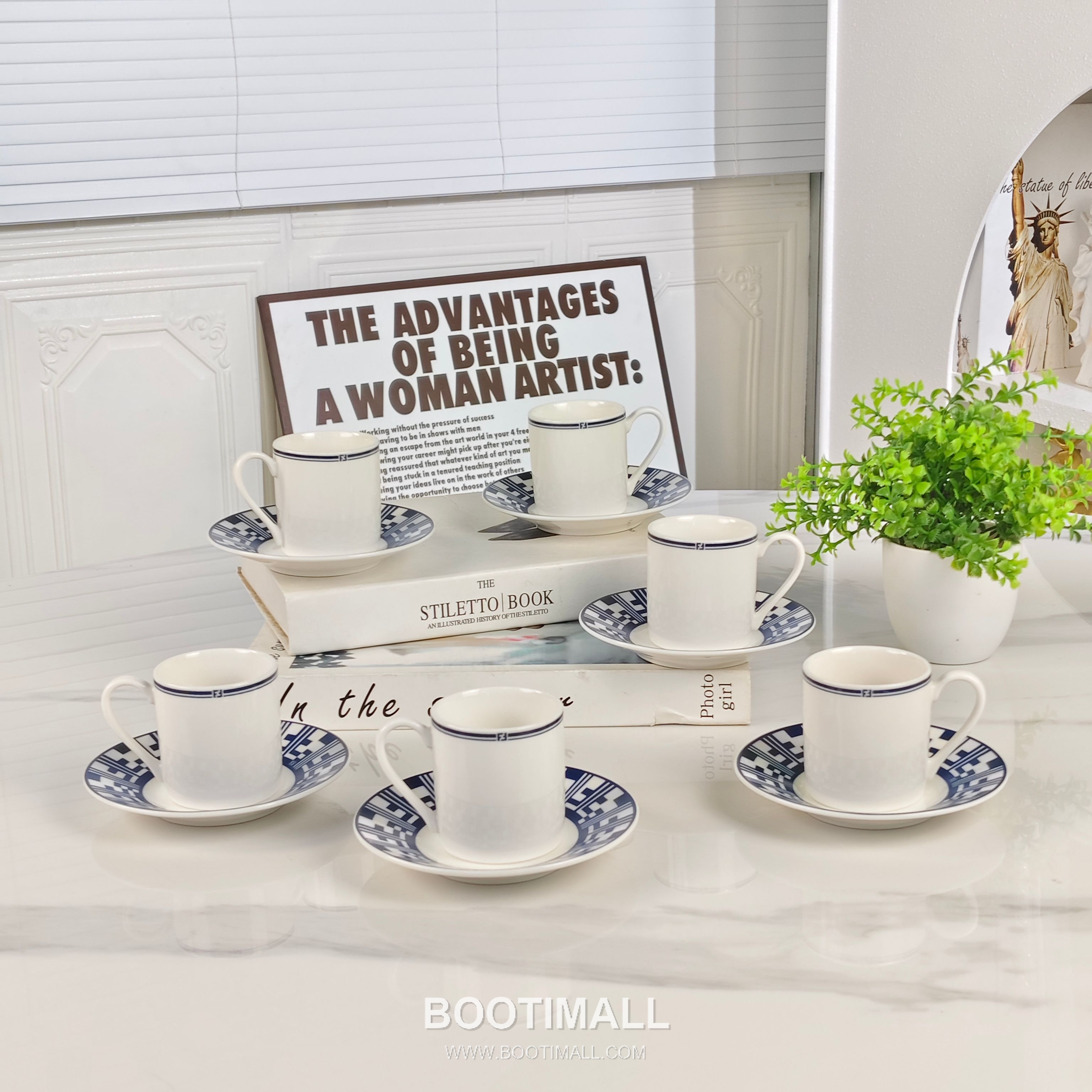 Fendi Blue and White Cup Set Blue Accessory 펜디 청화 컵 세트 블루 액세서리 4