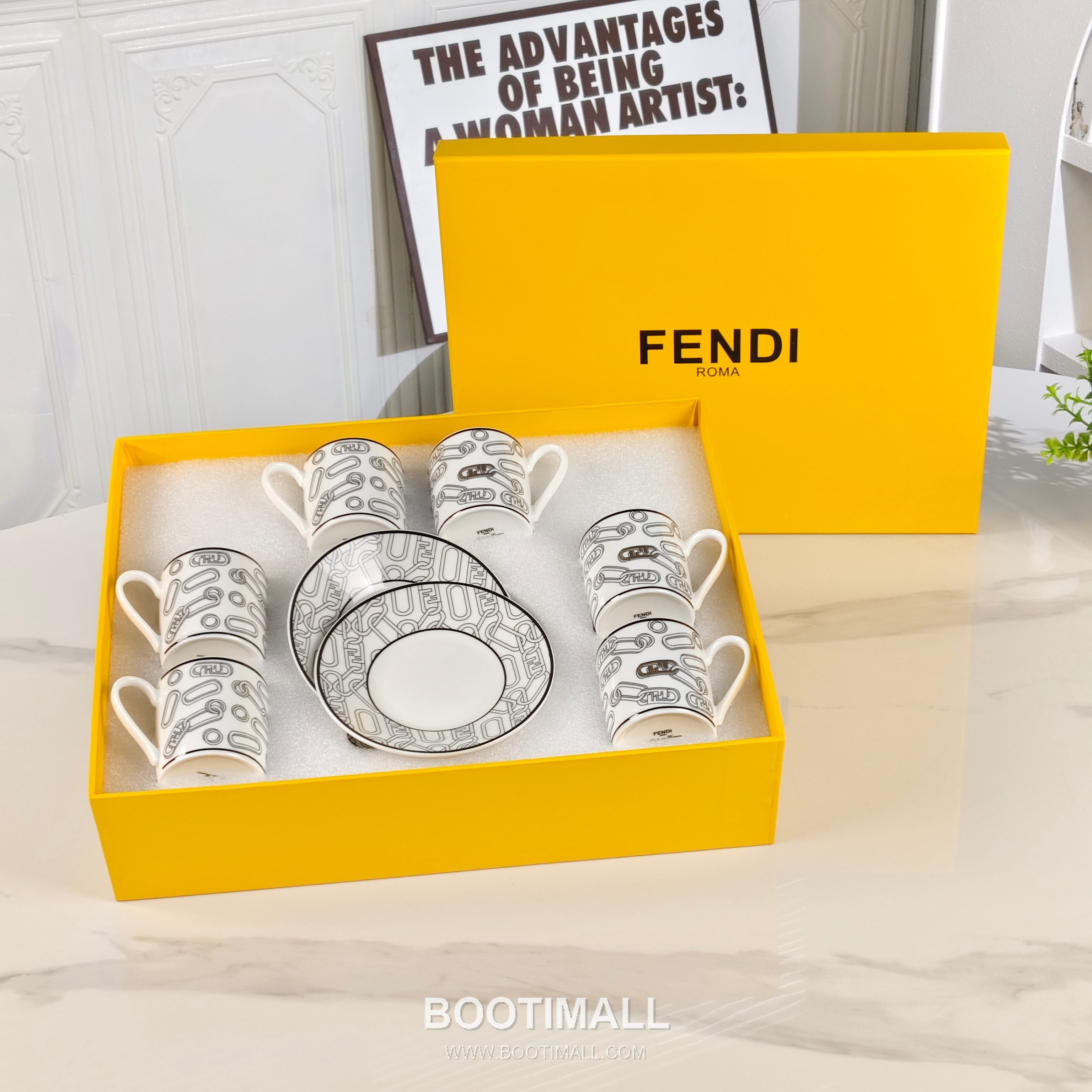 Fendi Pin Cup Set Gray Tableware 펜디 핀 컵 세트 그레이 테이블웨어 1