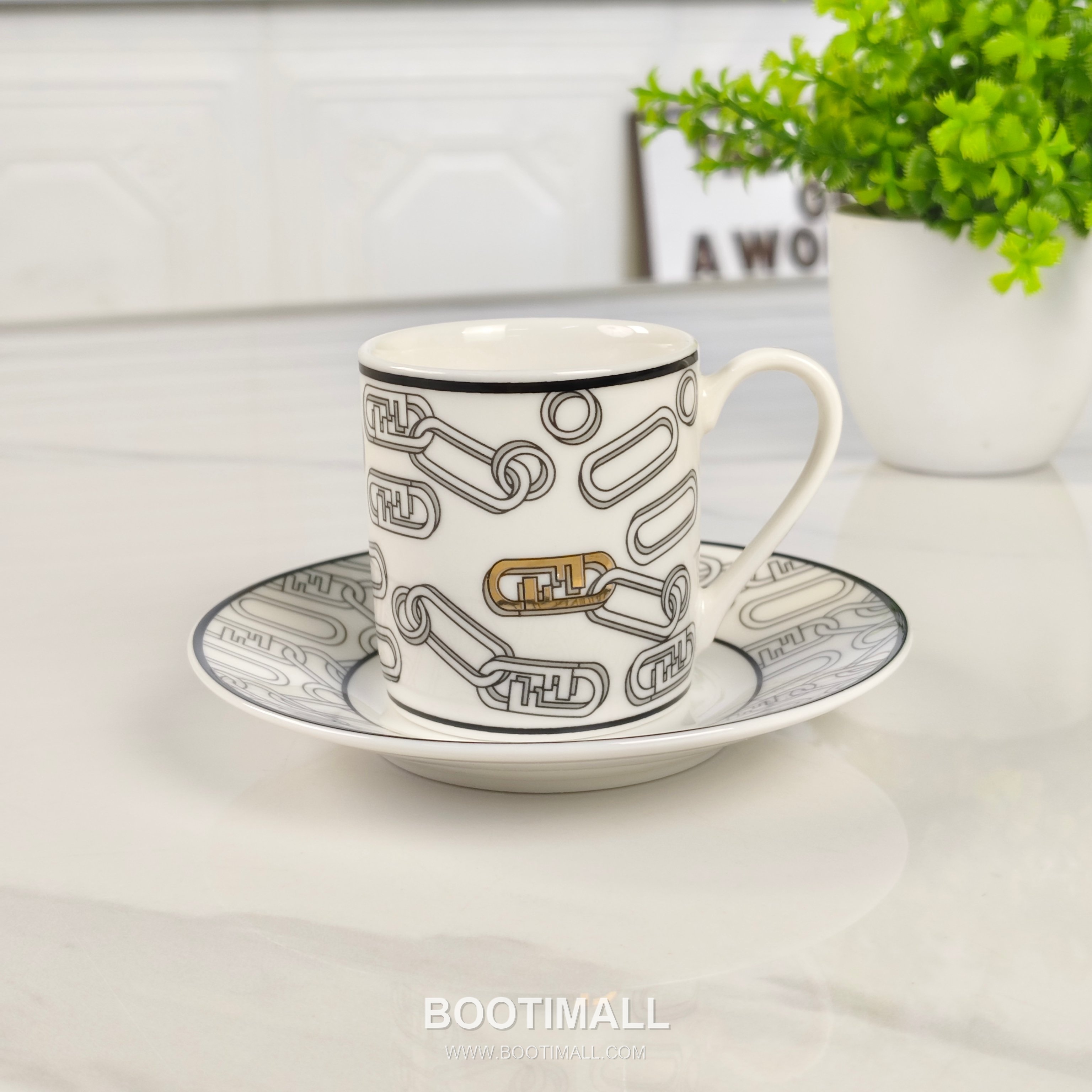 Fendi Pin Cup Set Gray Tableware 펜디 핀 컵 세트 그레이 테이블웨어 5