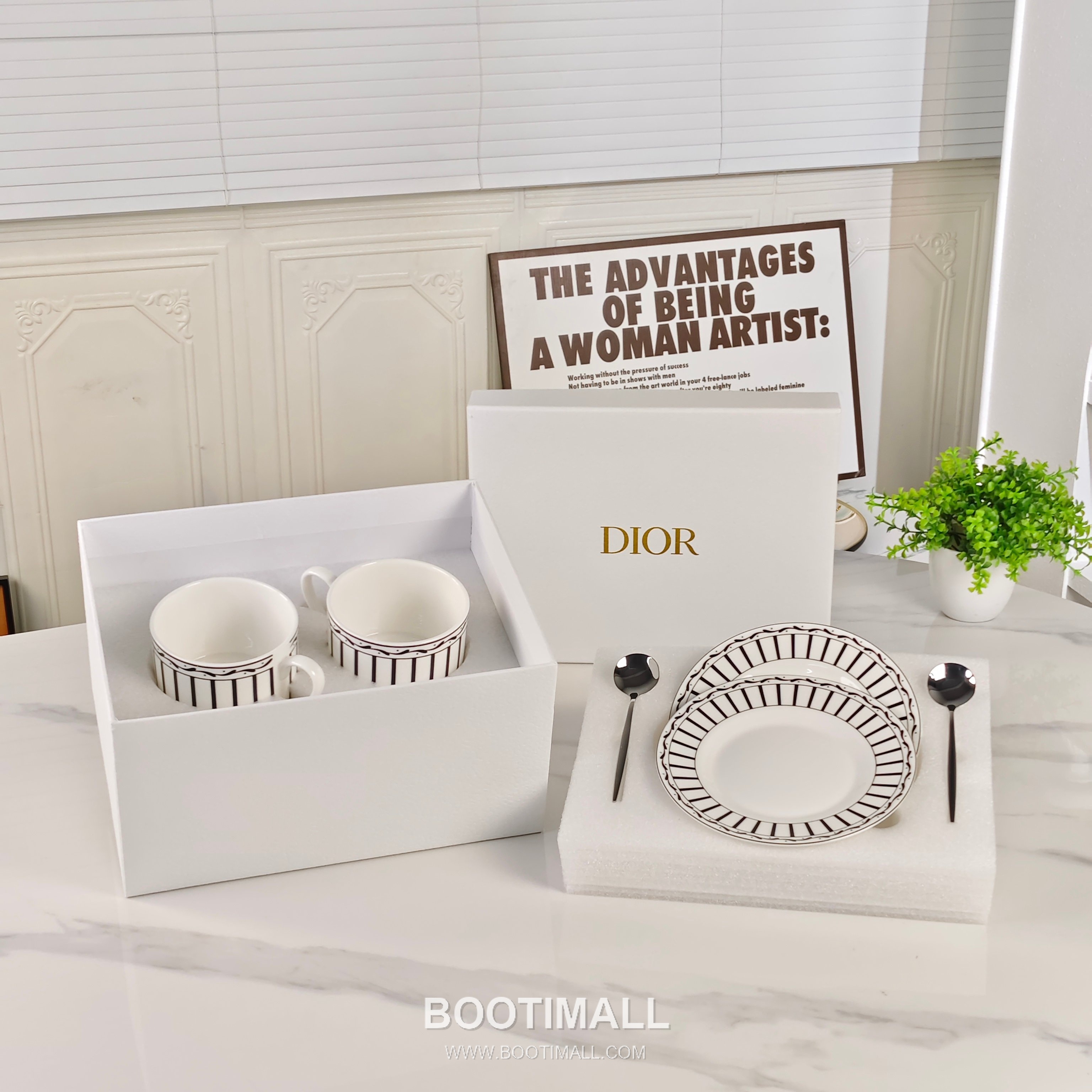 Dior Double Cup Saucer Set Black Tableware 디올 더블 컵 소서 세트 블랙 테이블웨어 1