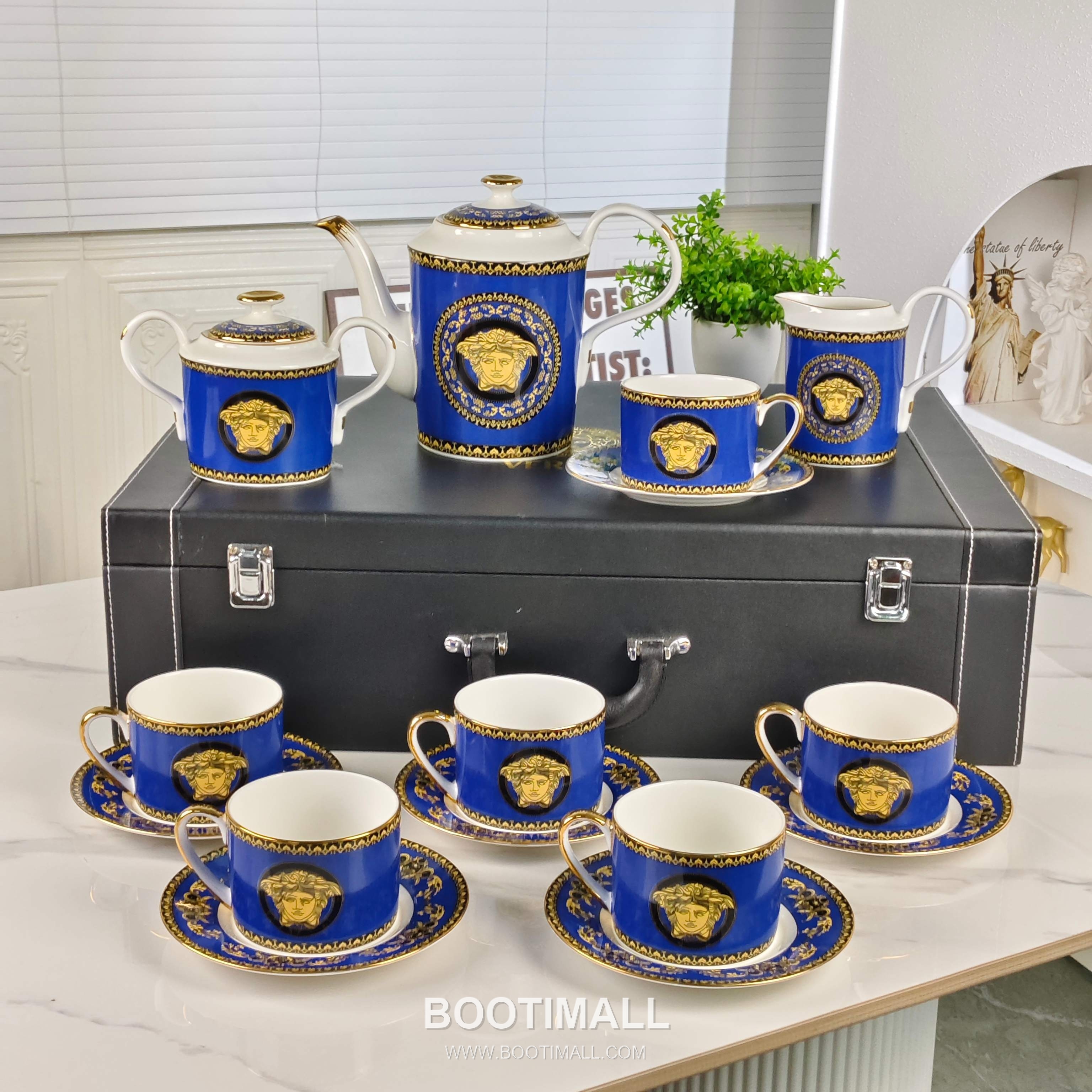Versace Coffee Set Blue Tableware 베르사체 커피 세트 블루 테이블웨어 2
