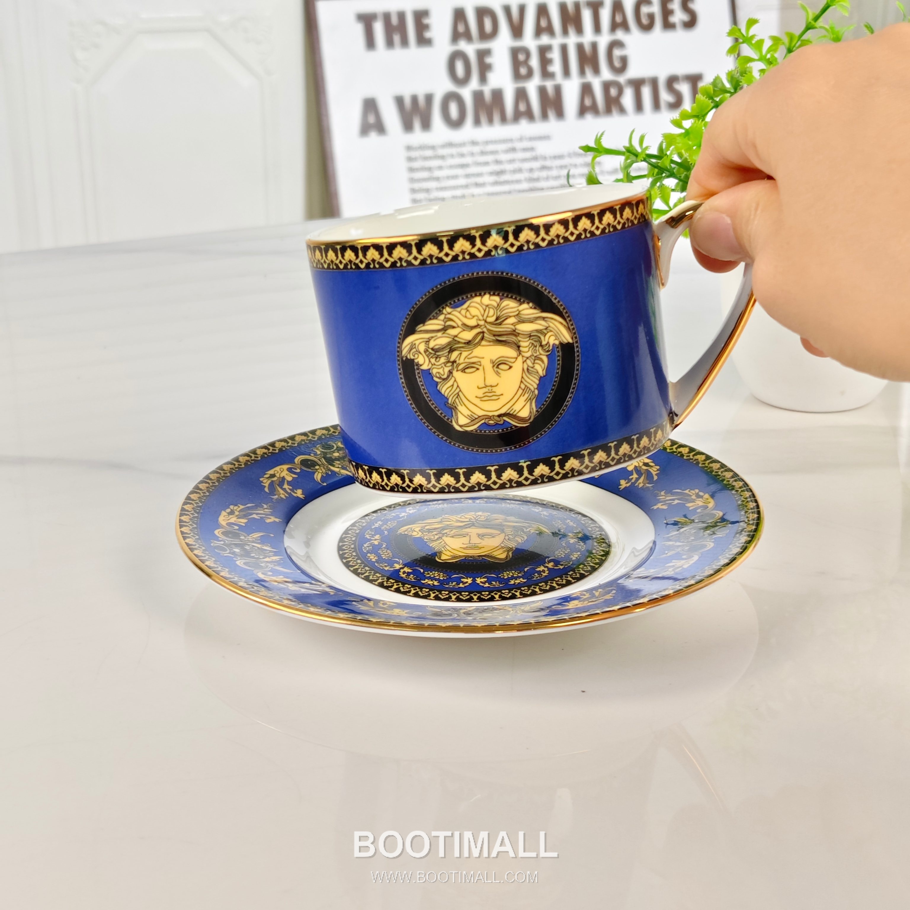 Versace Coffee Set Blue Tableware 베르사체 커피 세트 블루 테이블웨어 9