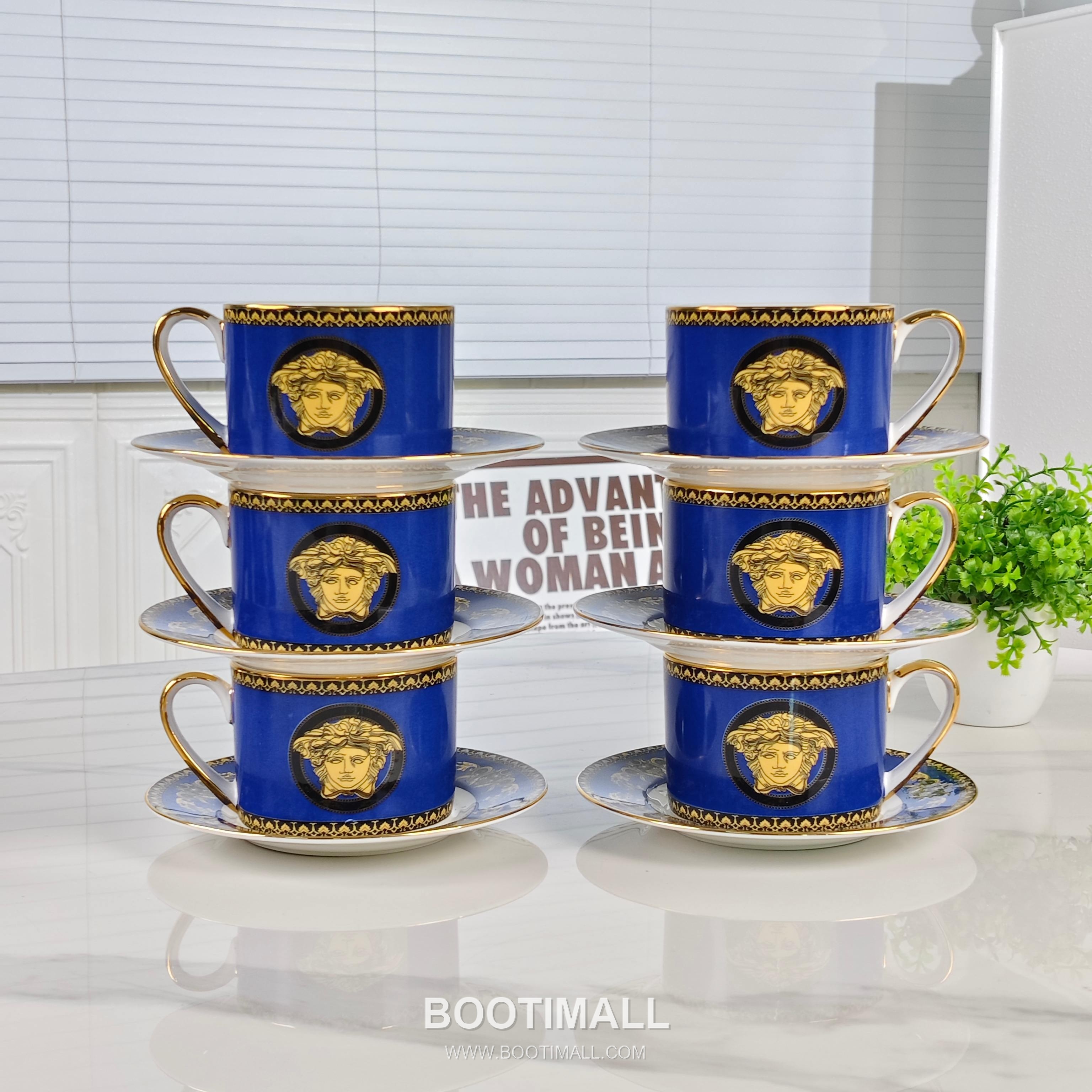 Versace Coffee Set Blue Tableware 베르사체 커피 세트 블루 테이블웨어 15