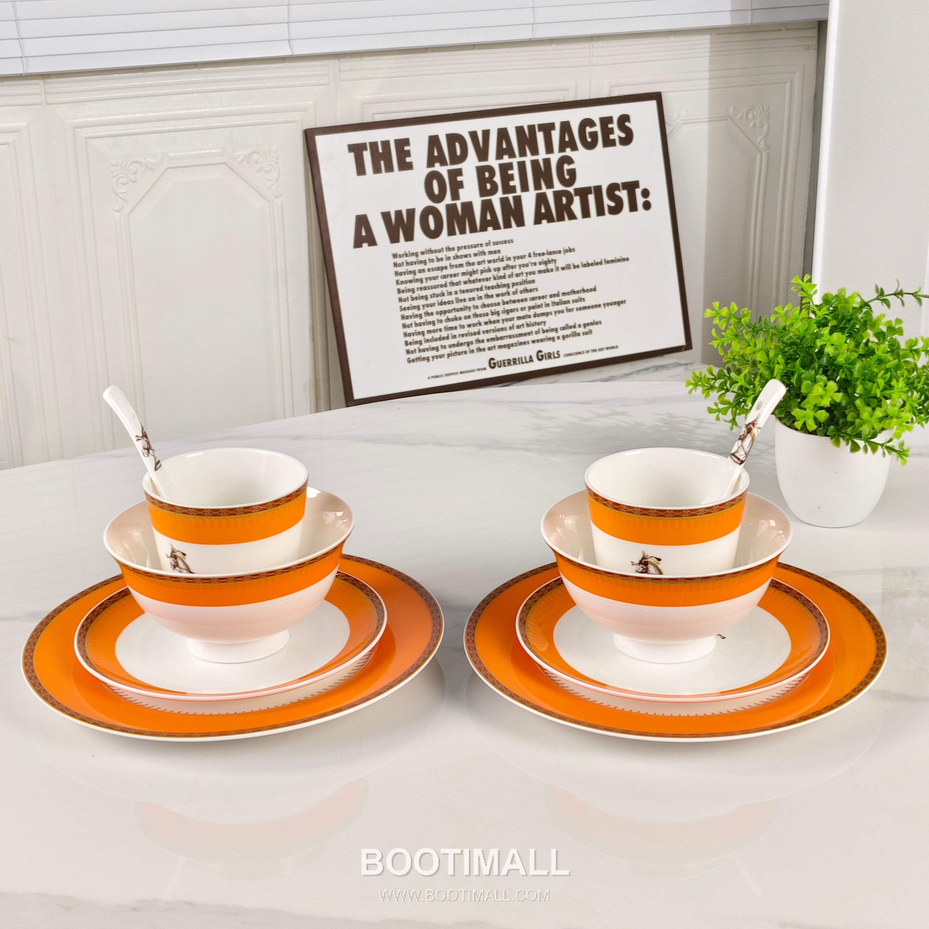Hermes Single Horse Tableware Set Orange 에르메스 단마 식기 세트 오렌지 5