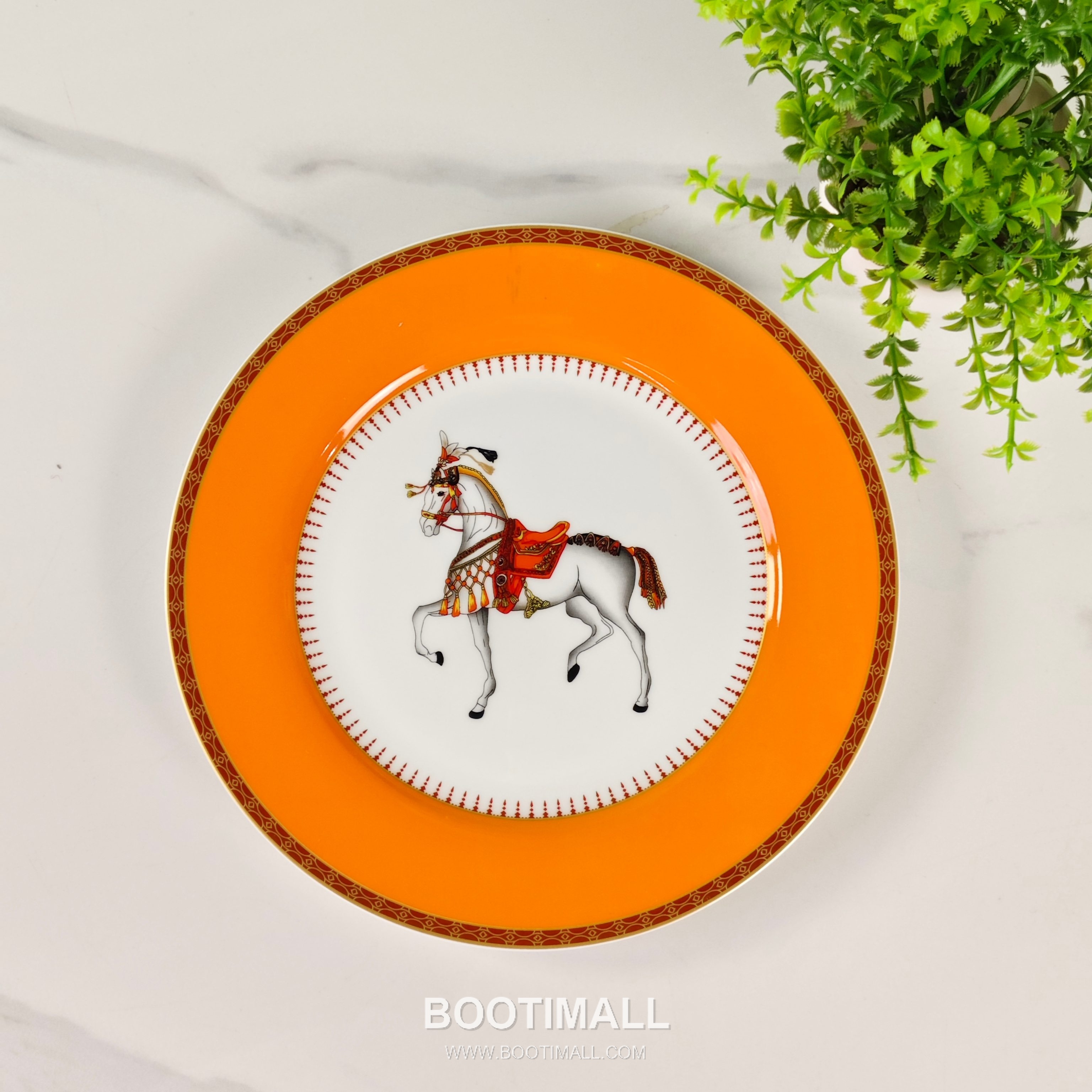 Hermes Single Horse Tableware Set Orange 에르메스 단마 식기 세트 오렌지 8