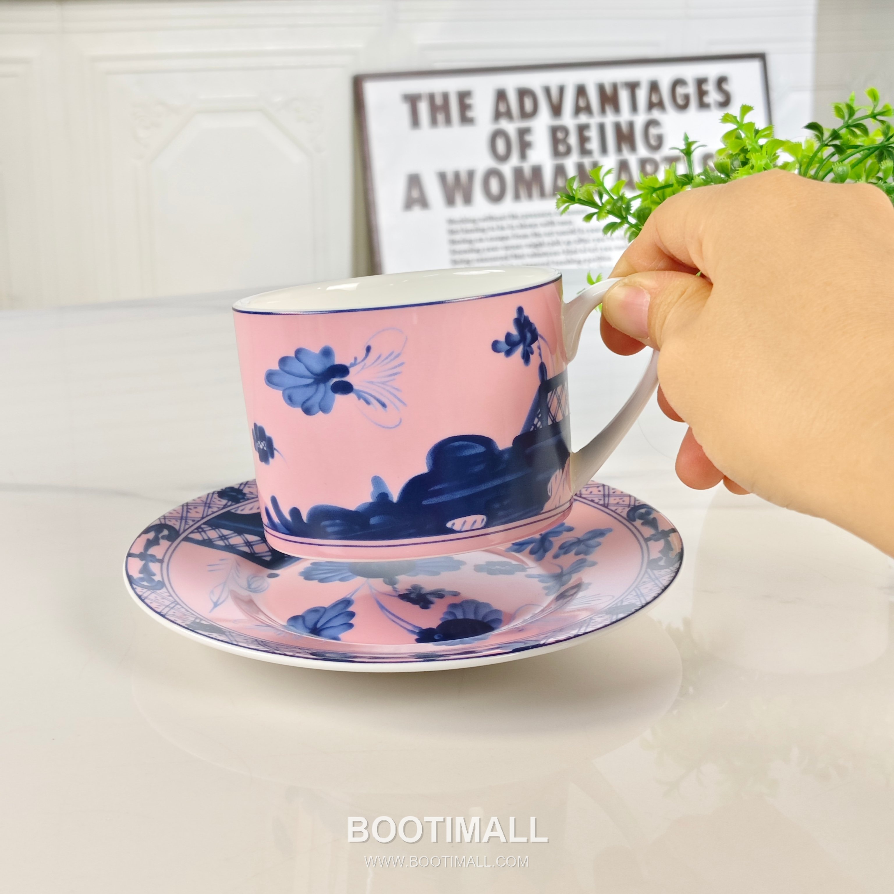 Double Cup Saucer Pink Tableware 더블 컵 소서 핑크 테이블웨어 6