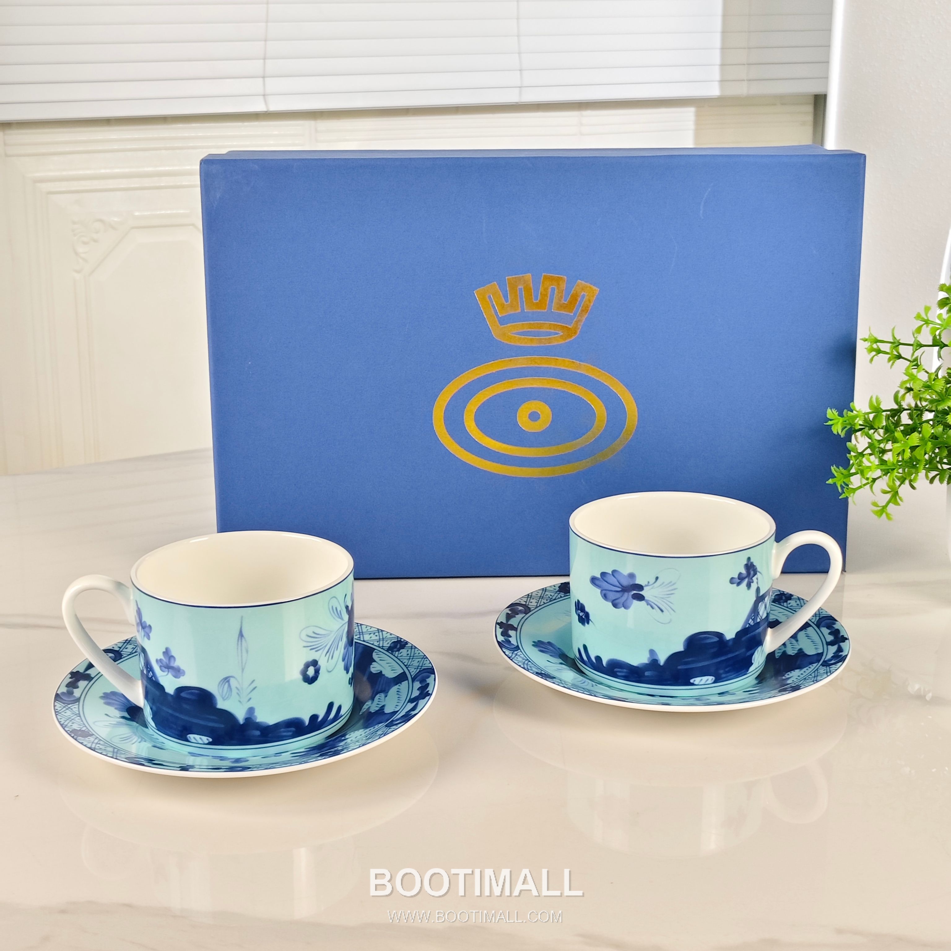 Double Cup Saucer Set Blue Accessory 더블 컵 소서 세트 블루 악세서리 2