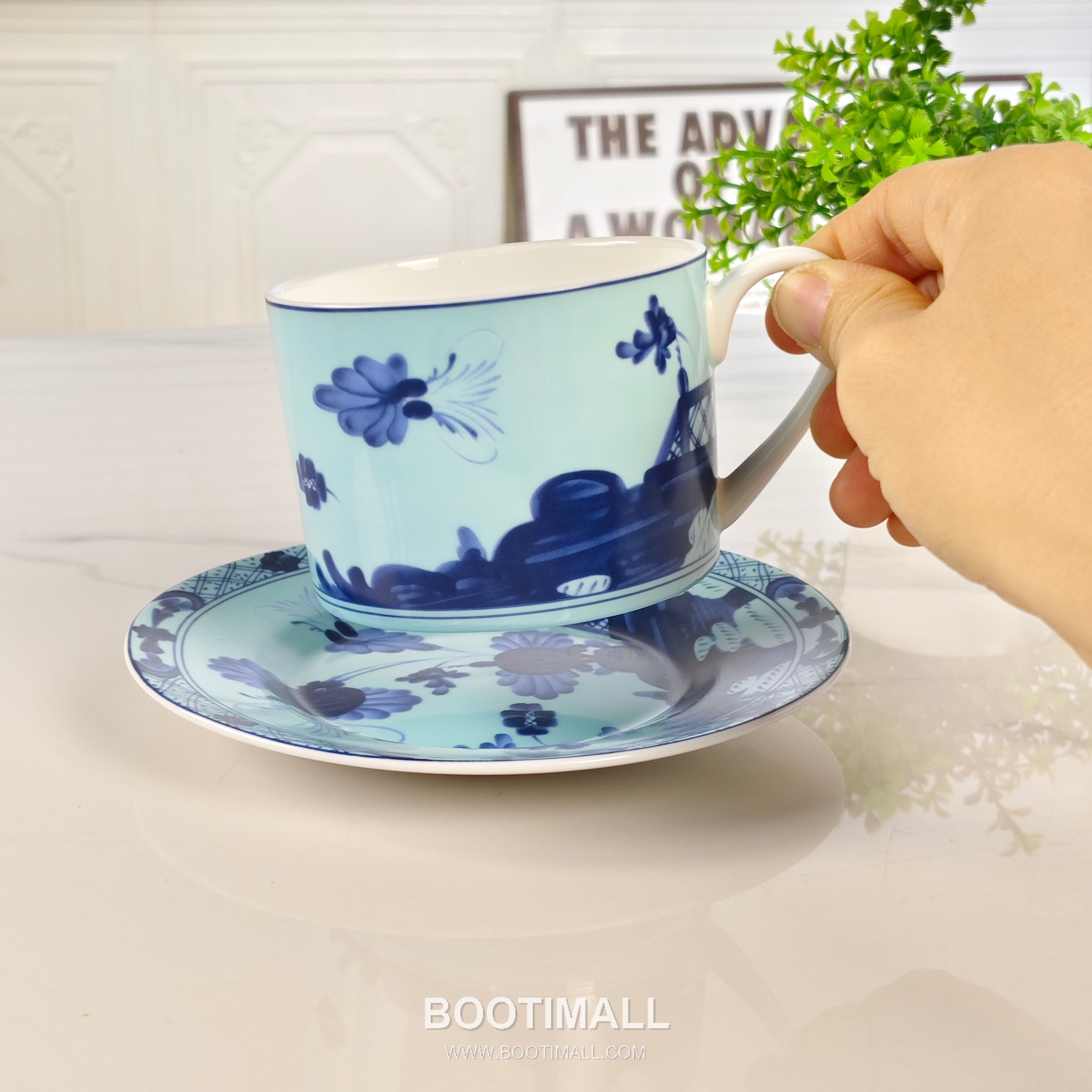 Double Cup Saucer Set Blue Accessory 더블 컵 소서 세트 블루 악세서리 5