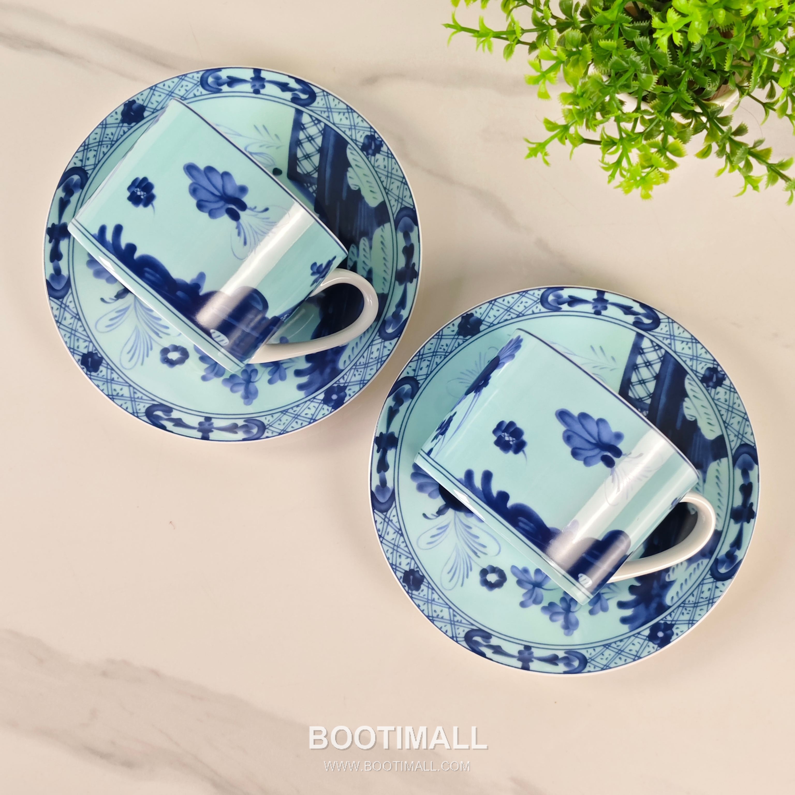 Double Cup Saucer Set Blue Accessory 더블 컵 소서 세트 블루 악세서리 8