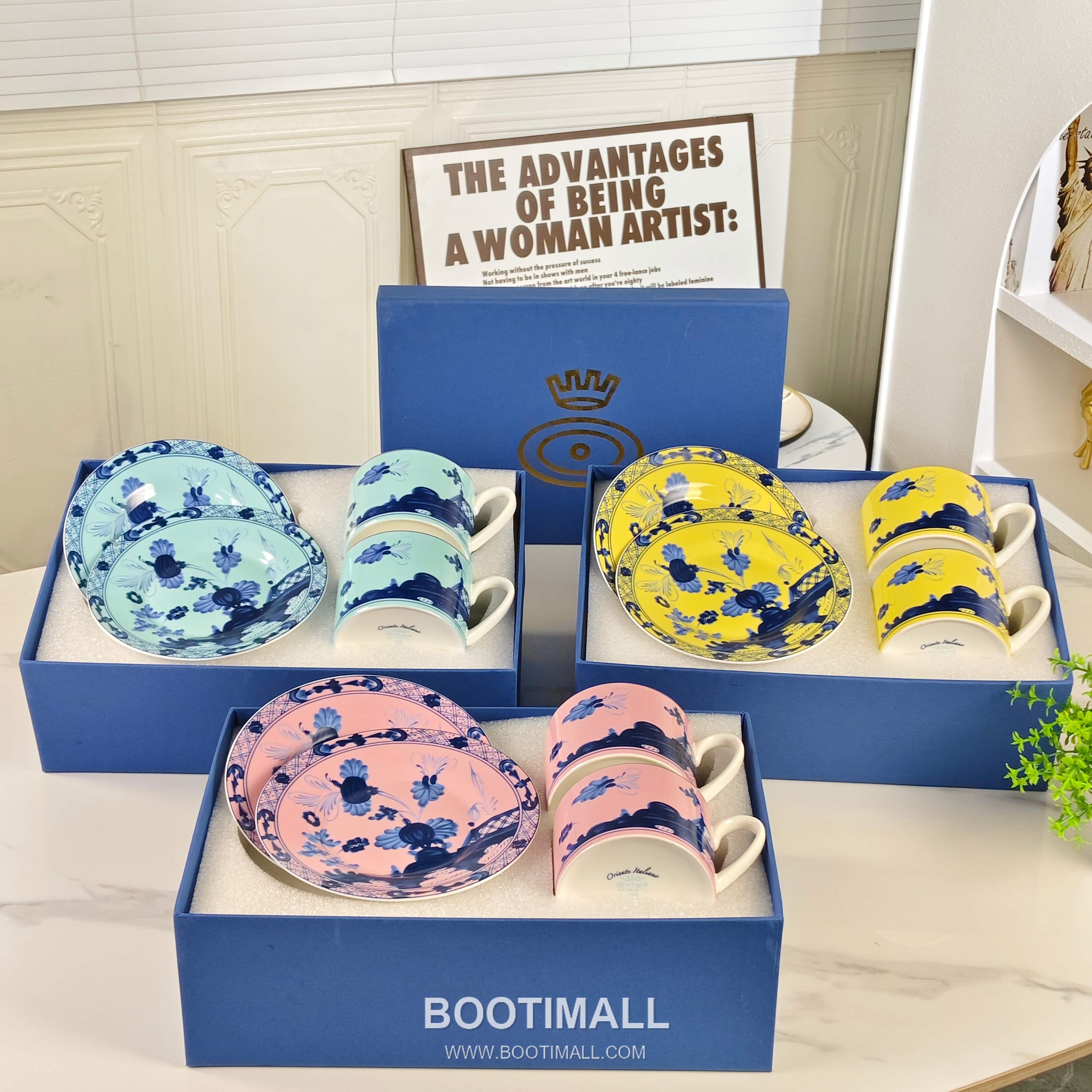 Double Cup Saucer Set Blue Accessory 더블 컵 소서 세트 블루 악세서리 11