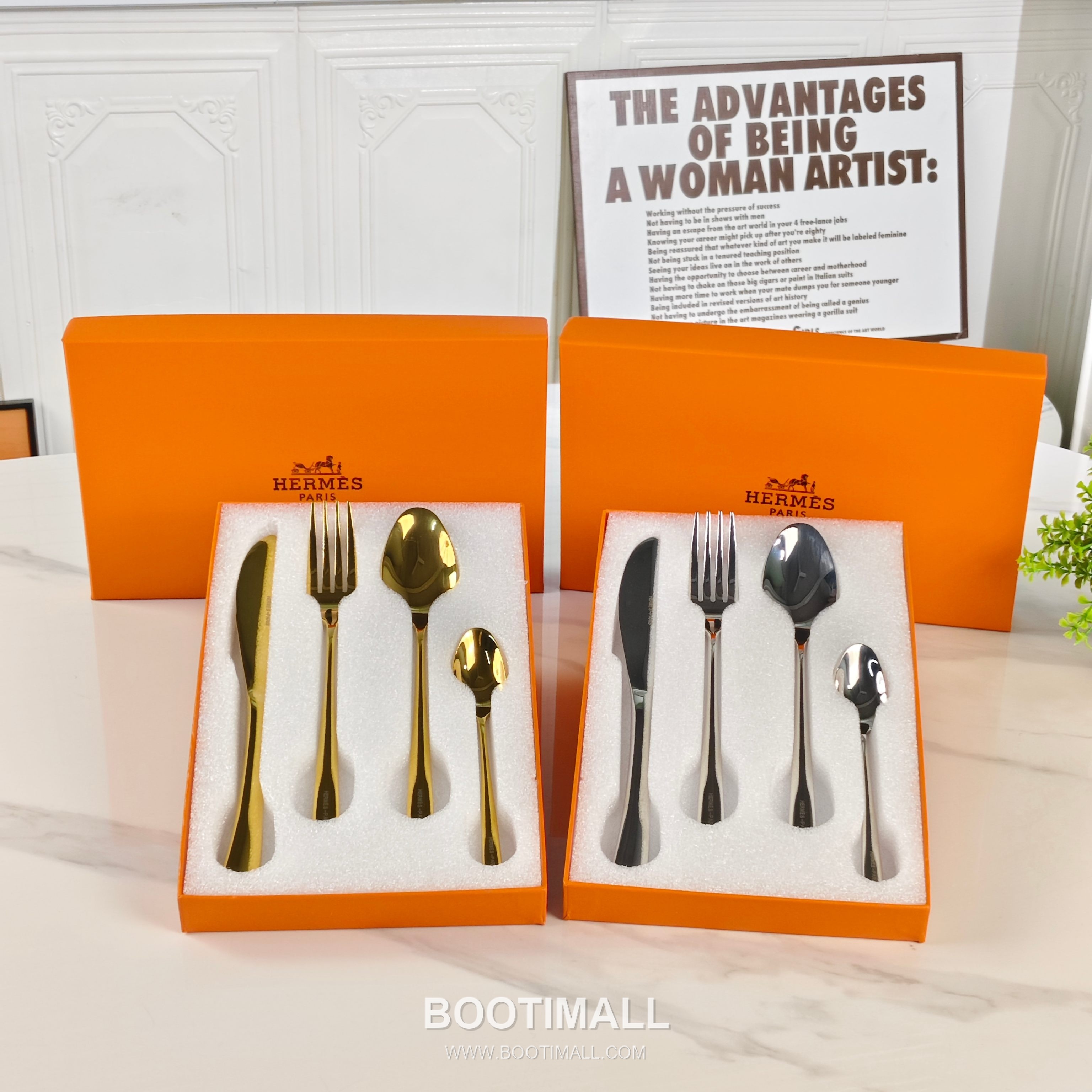Hermes Elegant Cutlery Set Gold Acc 에르메스 우아한 커트러리 세트 골드 액세서리 4-piece set 11
