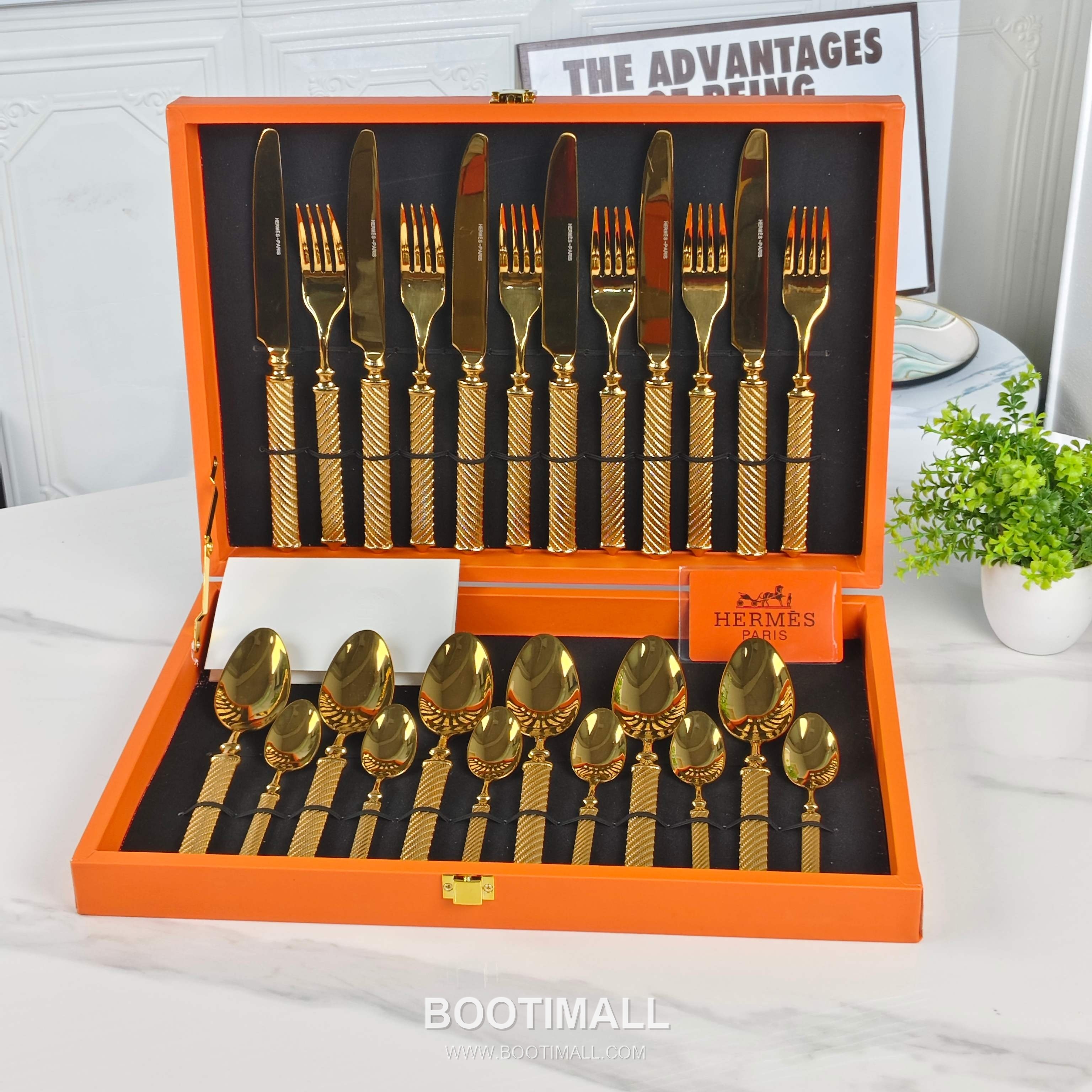 Hermes Cutlery Set Gold Acc 에르메스 커틀러리 세트 골드 액세서리 1