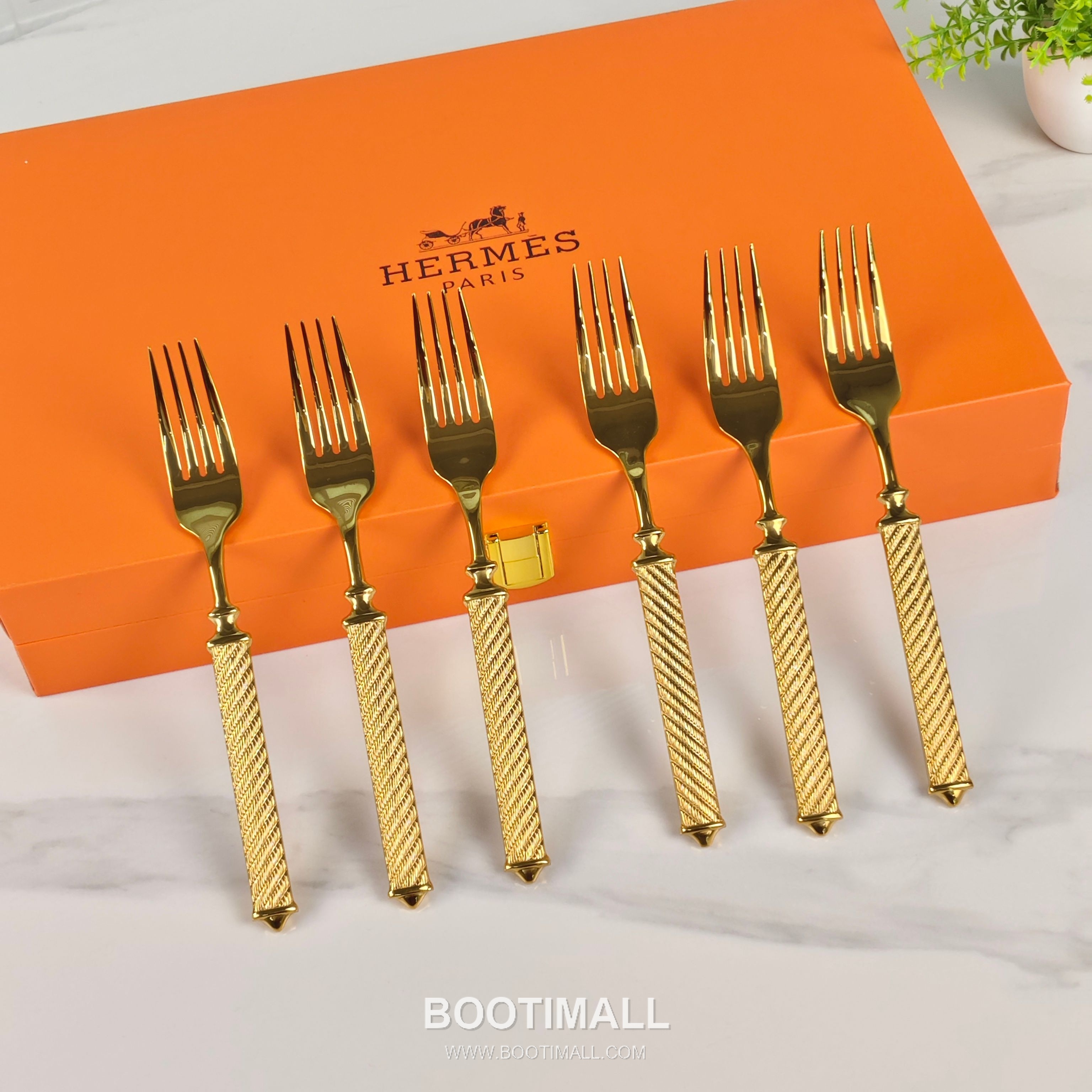 Hermes Cutlery Set Gold Acc 에르메스 커틀러리 세트 골드 액세서리 4