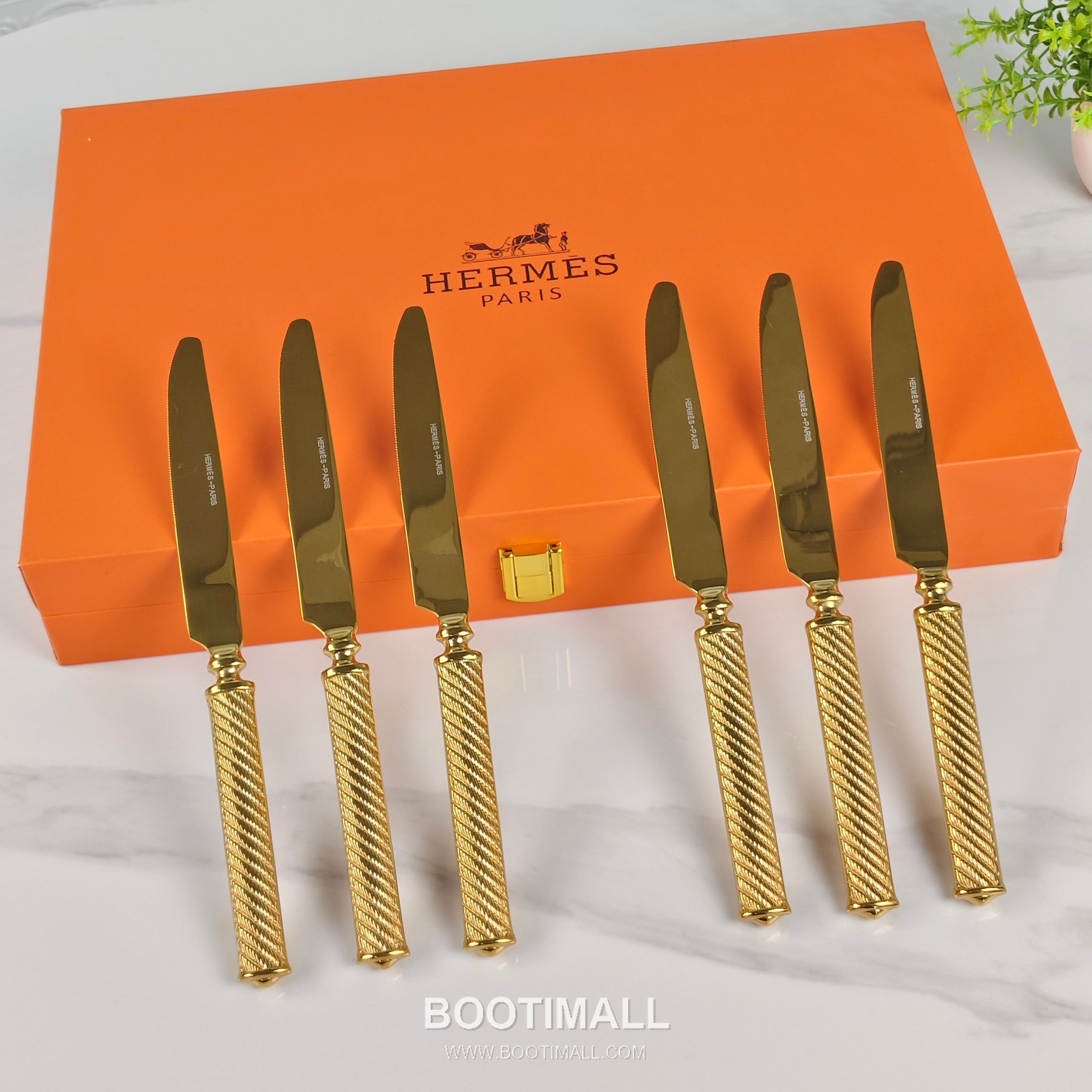 Hermes Cutlery Set Gold Acc 에르메스 커틀러리 세트 골드 액세서리 5