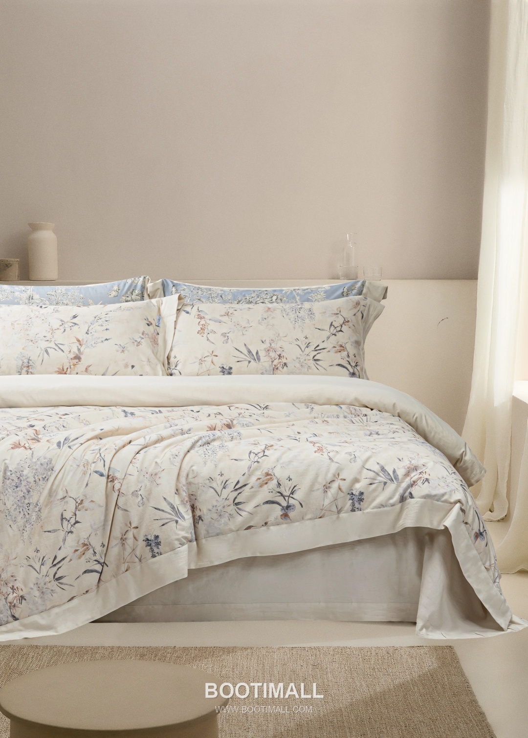 Dior Millerfiori Linen Blend Cotton 37%, Linen 15%, Lyocell 48% Ink Wash Bedding Set 디올 밀러피오리 린넨 블렌드 코튼 37%, 린넨 15%, 라이오셀 48% 먹색 침구 세트 Queen, King 4