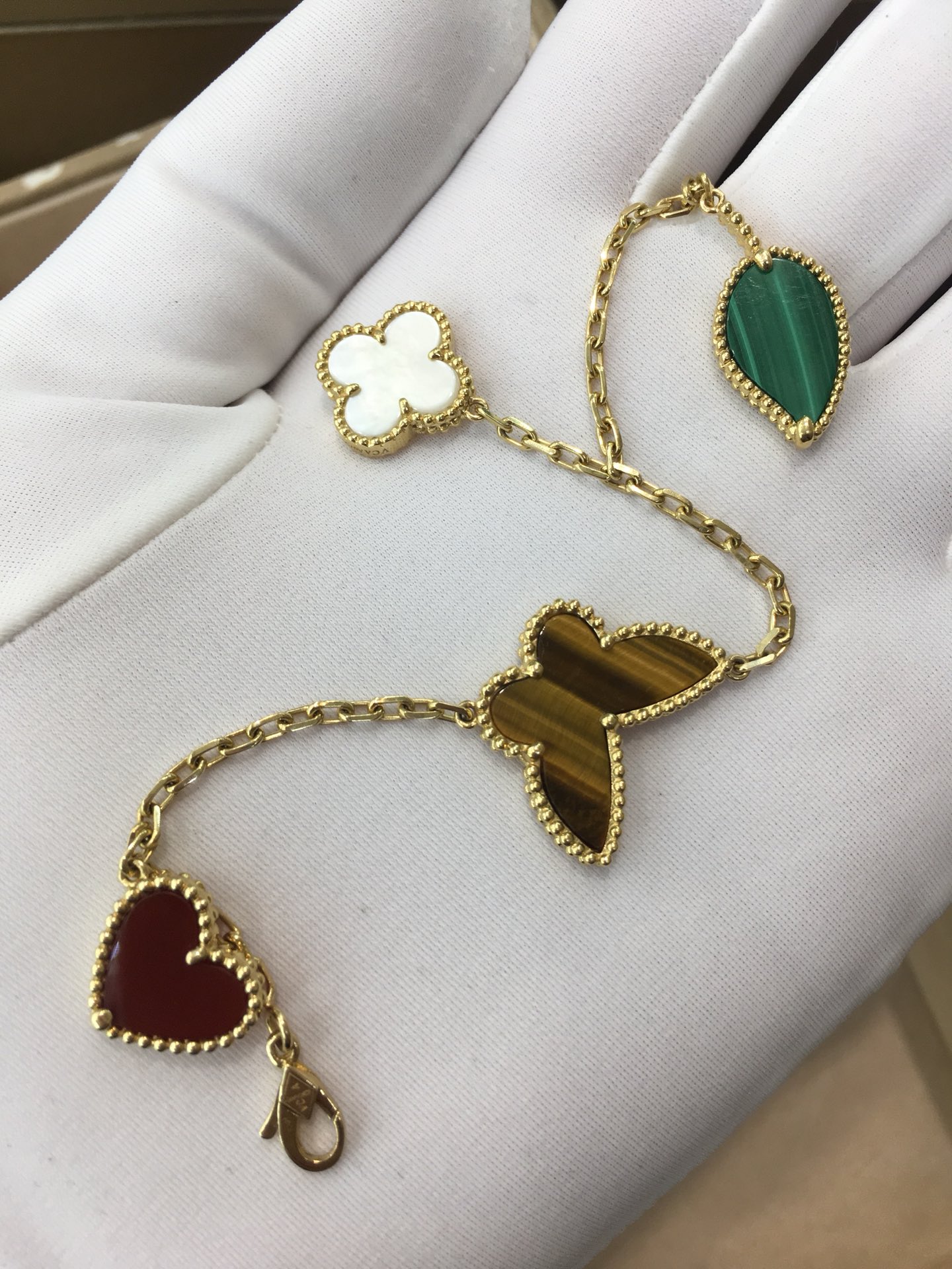 Van Cleef & Arpels Alhambra 반클리프 아펠 알함브라 5모티프 팔찌 18K 골드 5