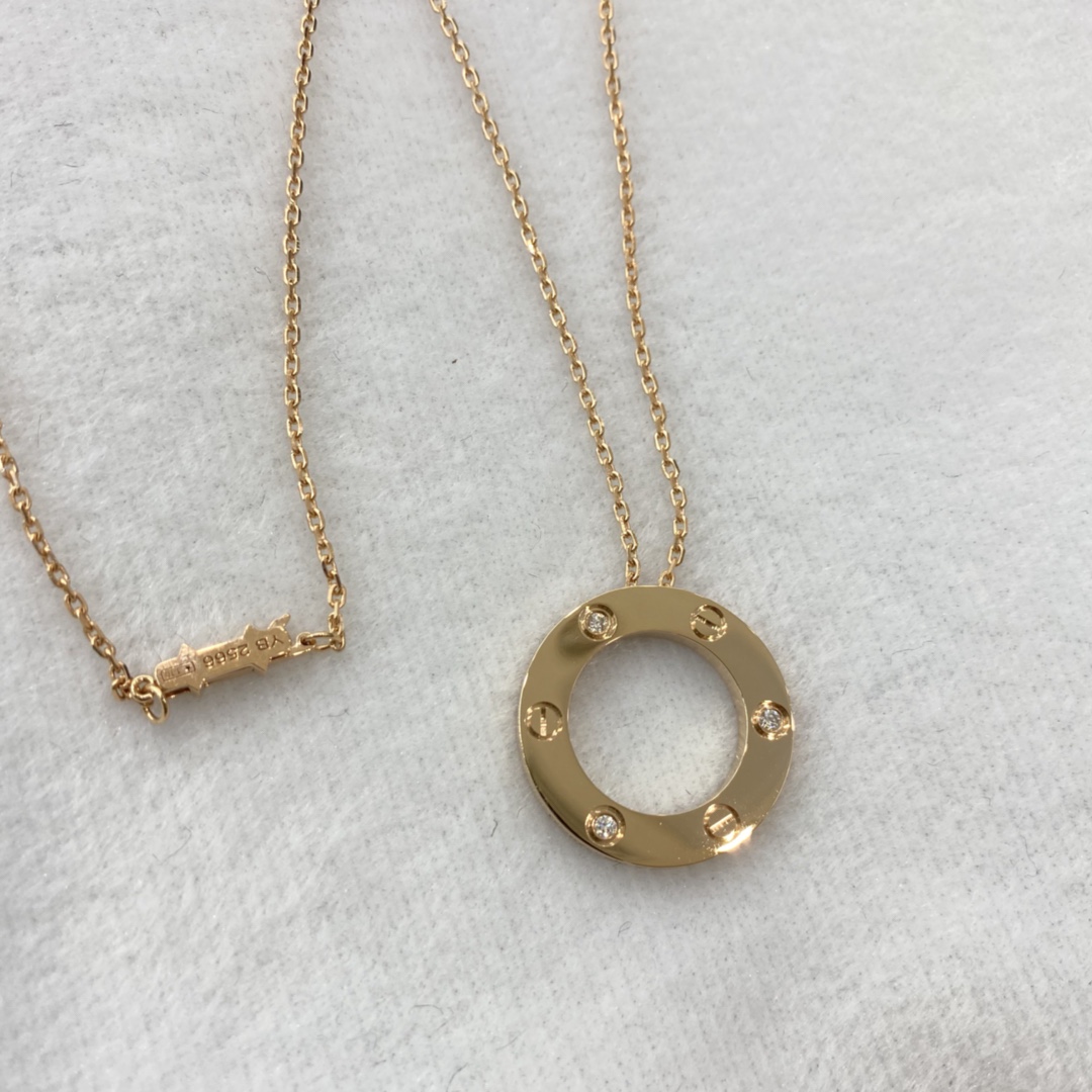 Cartier 까르띠애 트리니티 삼색 다이아몬드 목걸이 18K 골드 1