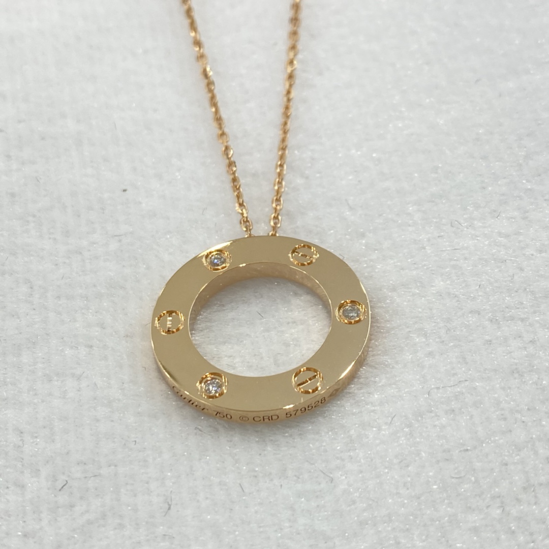 Cartier 까르띠애 트리니티 삼색 다이아몬드 목걸이 18K 골드 2