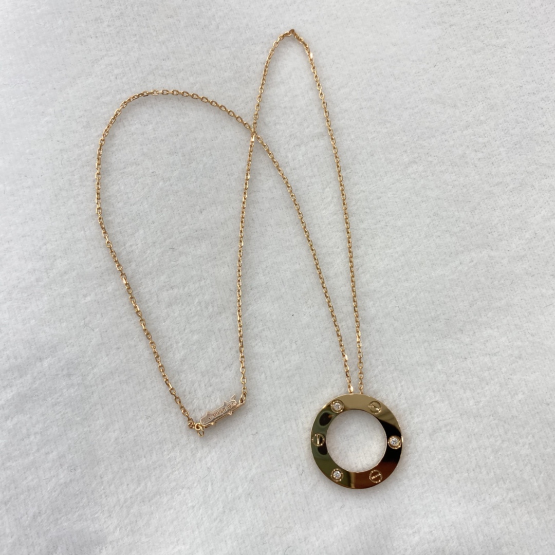 Cartier 까르띠애 트리니티 삼색 다이아몬드 목걸이 18K 골드 3