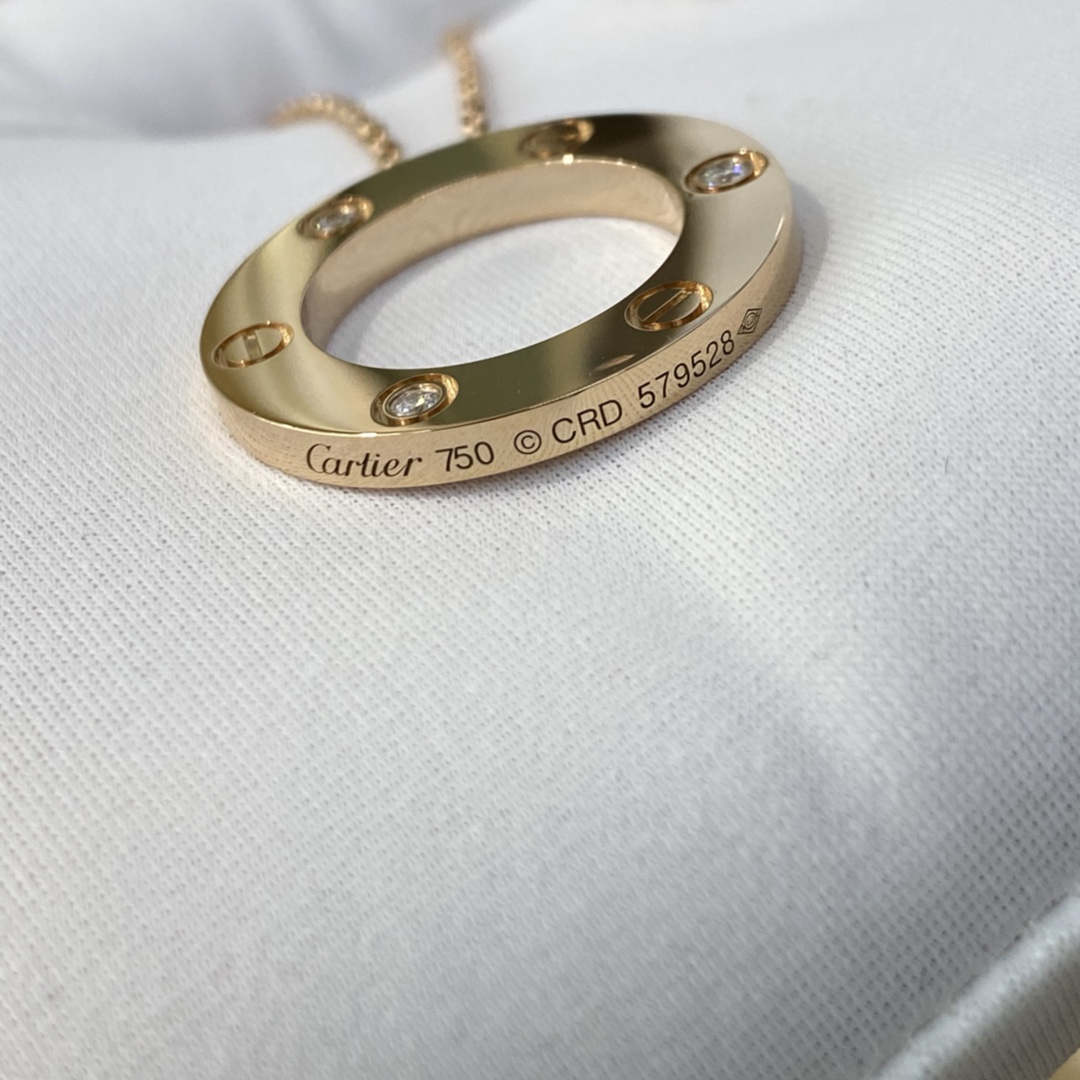 Cartier 까르띠애 트리니티 삼색 다이아몬드 목걸이 18K 골드 5