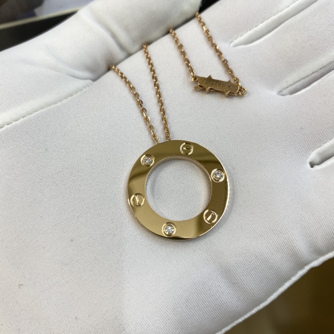 Cartier 까르띠애 트리니티 삼색 다이아몬드 목걸이 18K 골드 6