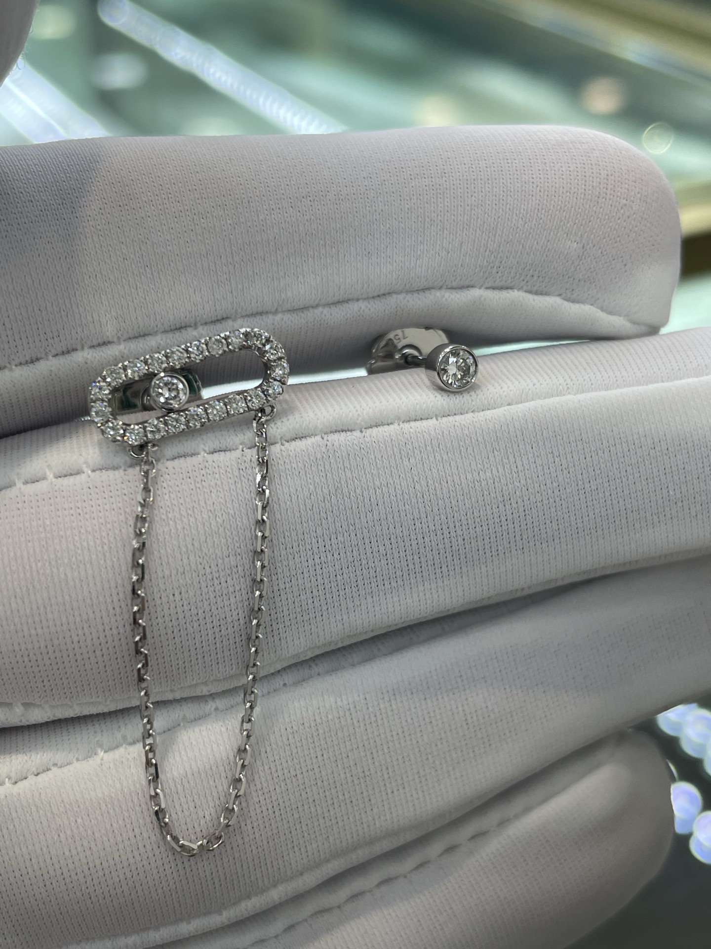 Cartier Panthère 까르띠애 팬더 비대칭 다이아몬드 귀걸이 18K 골드 5