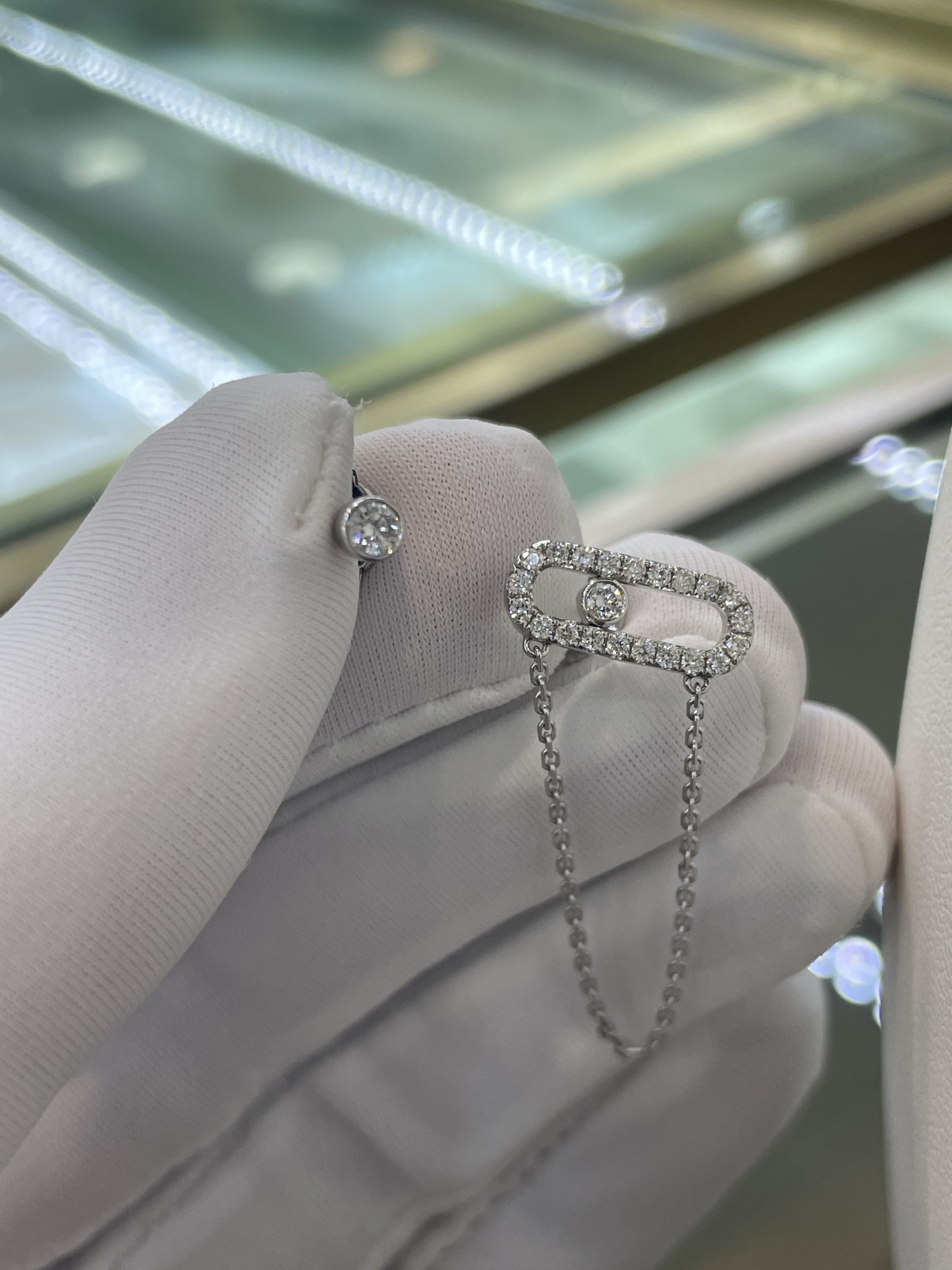 Cartier Panthère 까르띠애 팬더 비대칭 다이아몬드 귀걸이 18K 골드 6