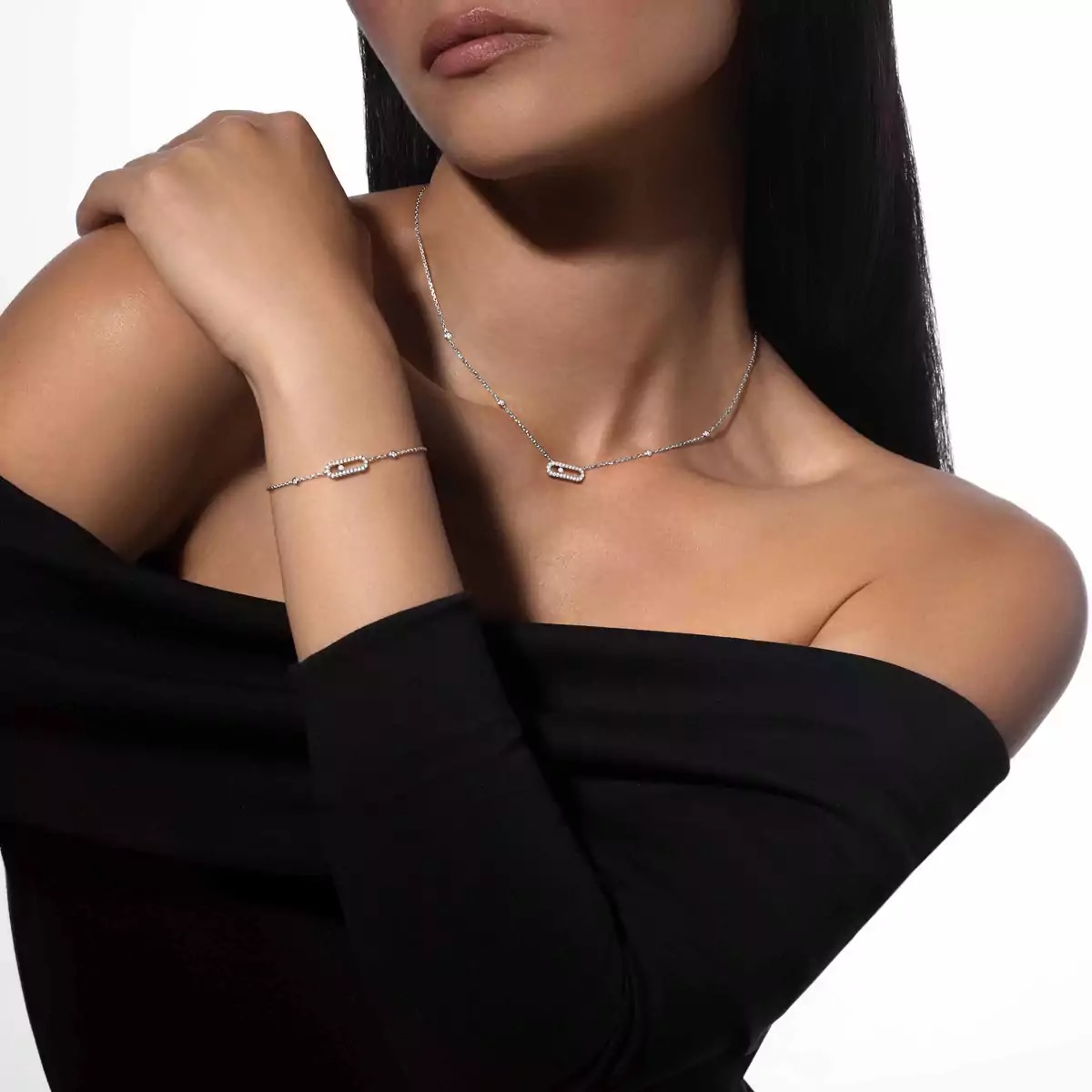 Messika Move 무브 다이아몬드 목걸이 18K 로즈골드 3