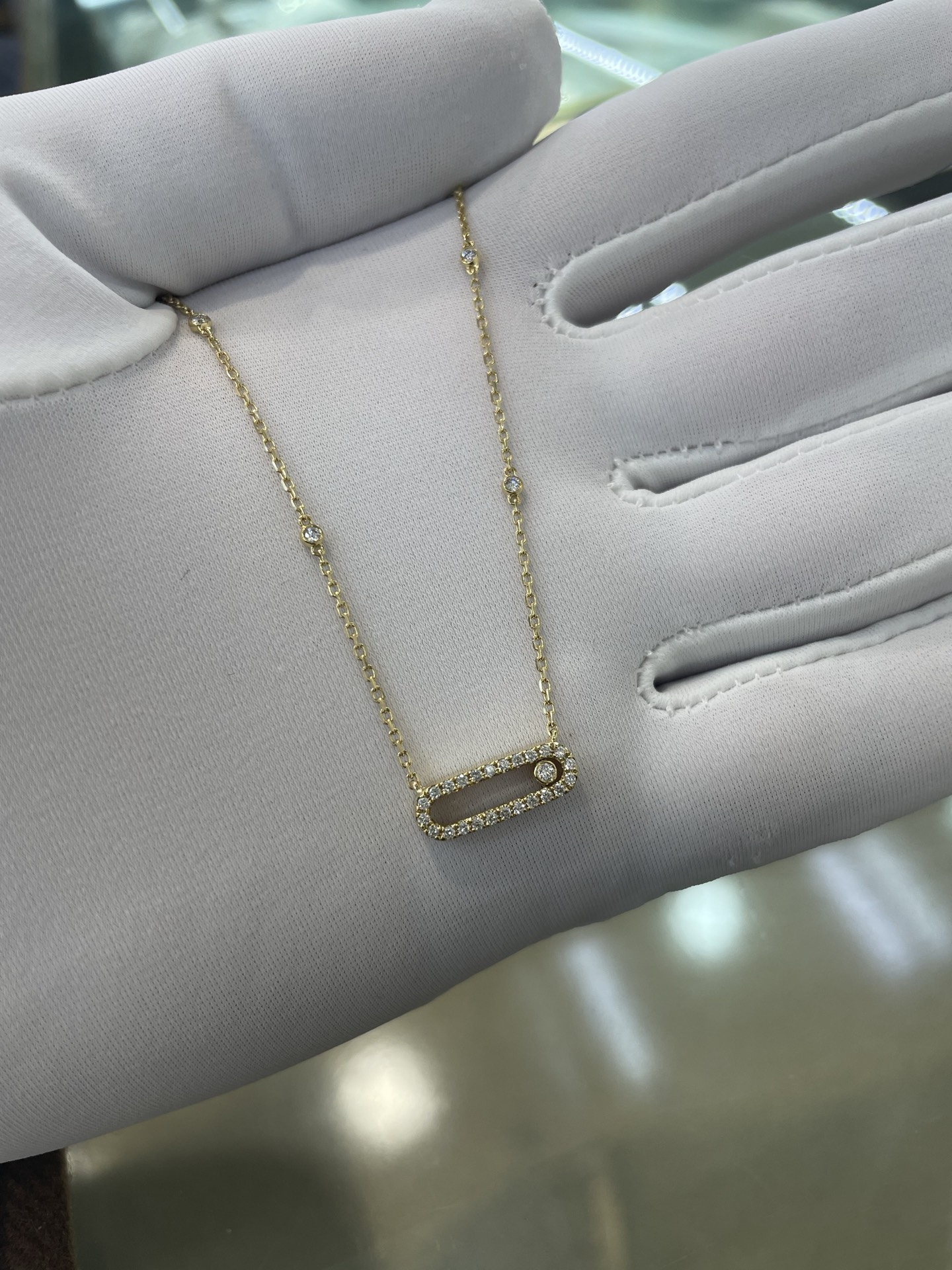 Messika Move 무브 다이아몬드 목걸이 18K 로즈골드 4